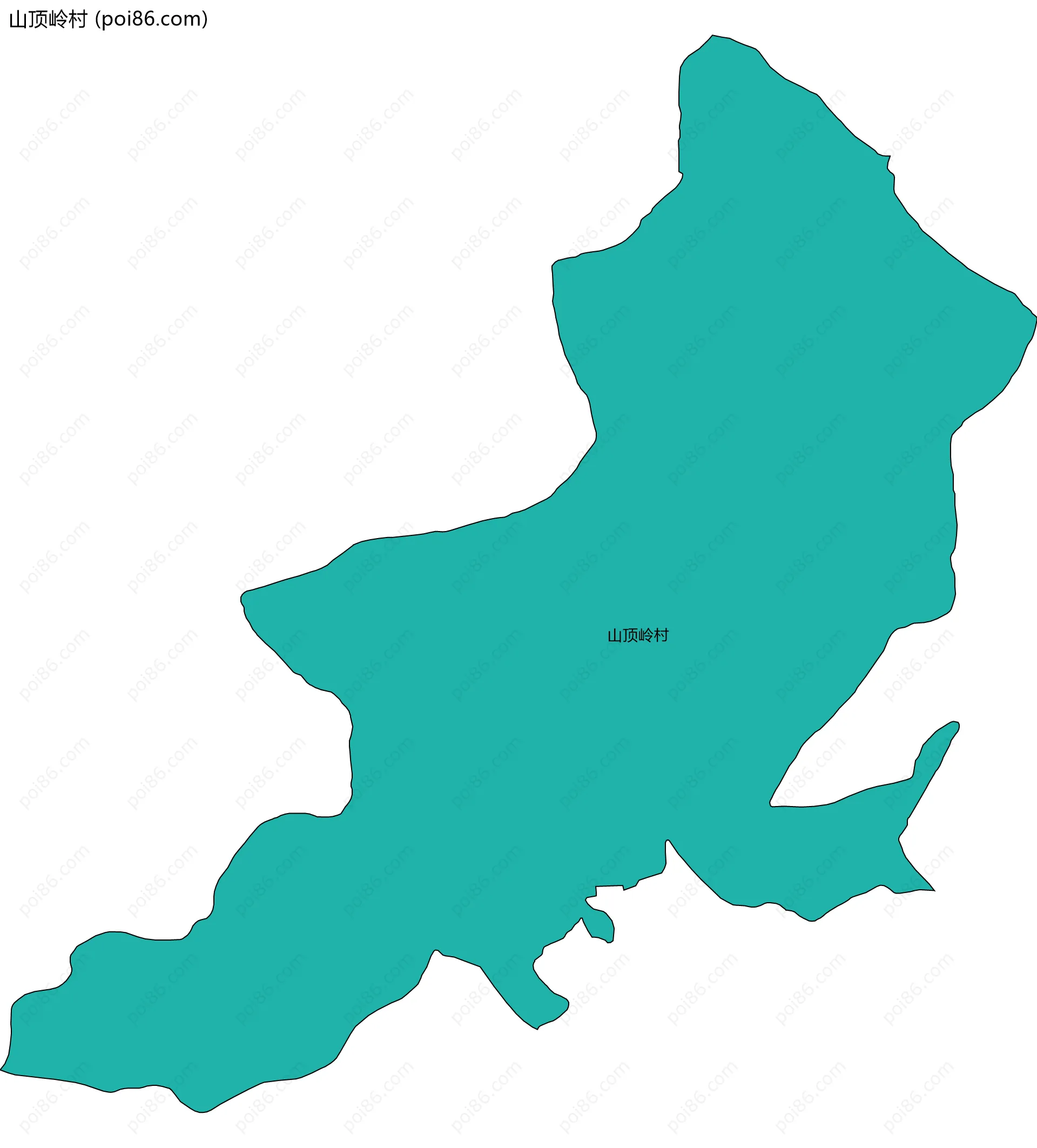 山顶岭村边界地图