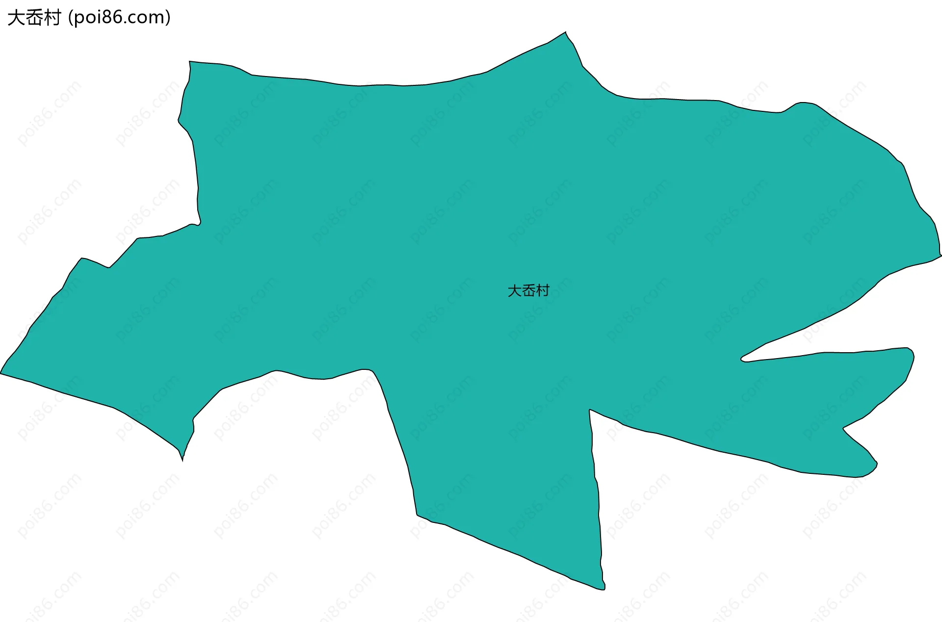 大岙村边界地图