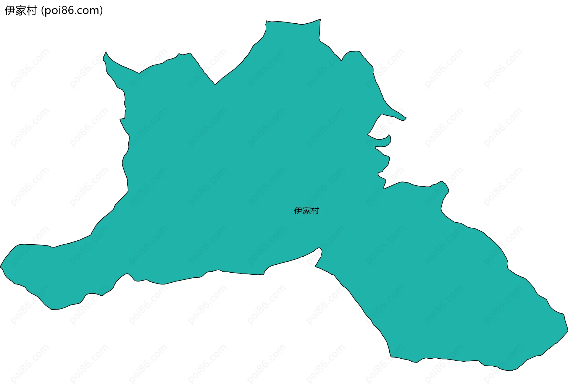 伊家村边界地图