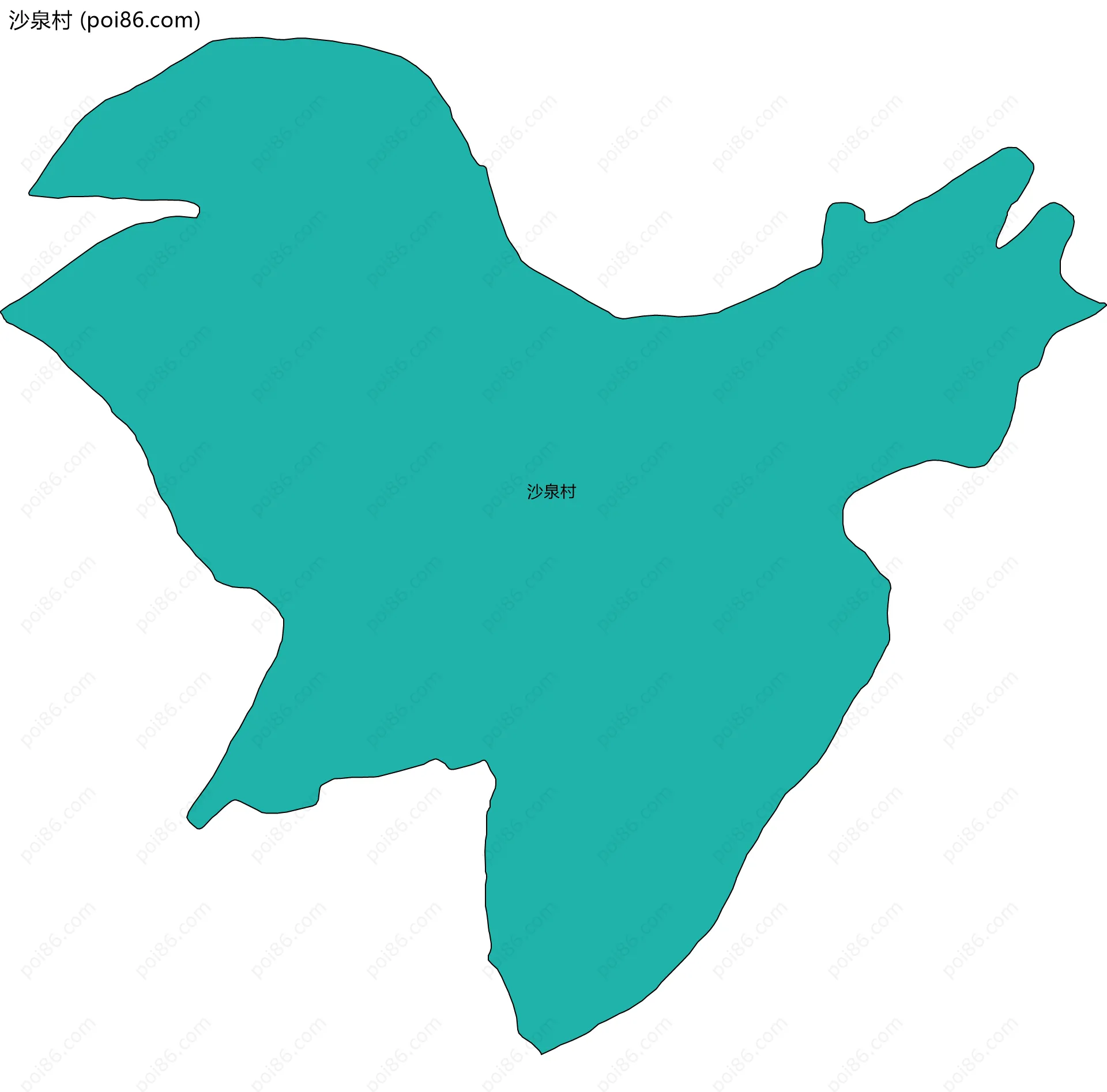 沙泉村边界地图
