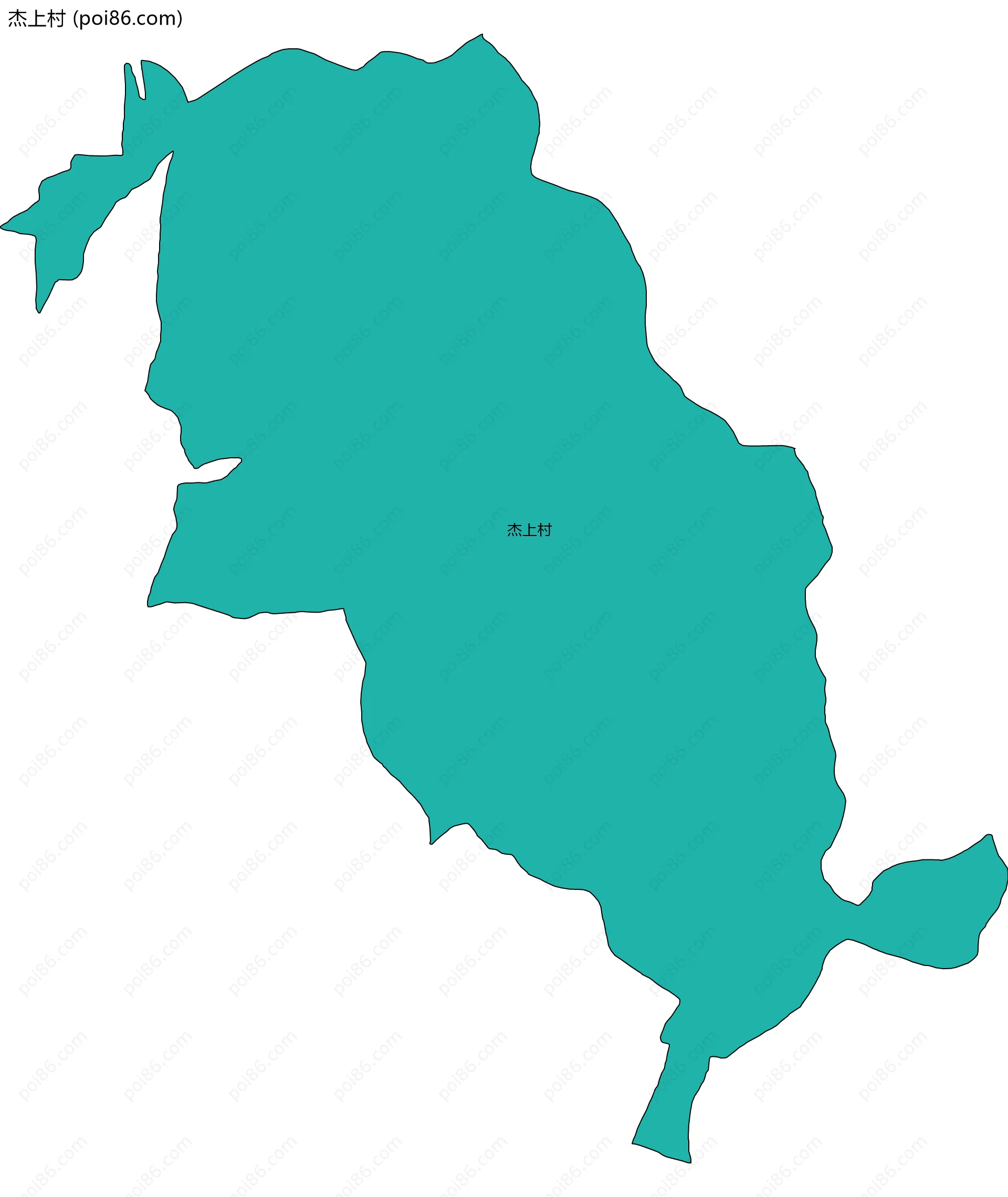 杰上村边界地图