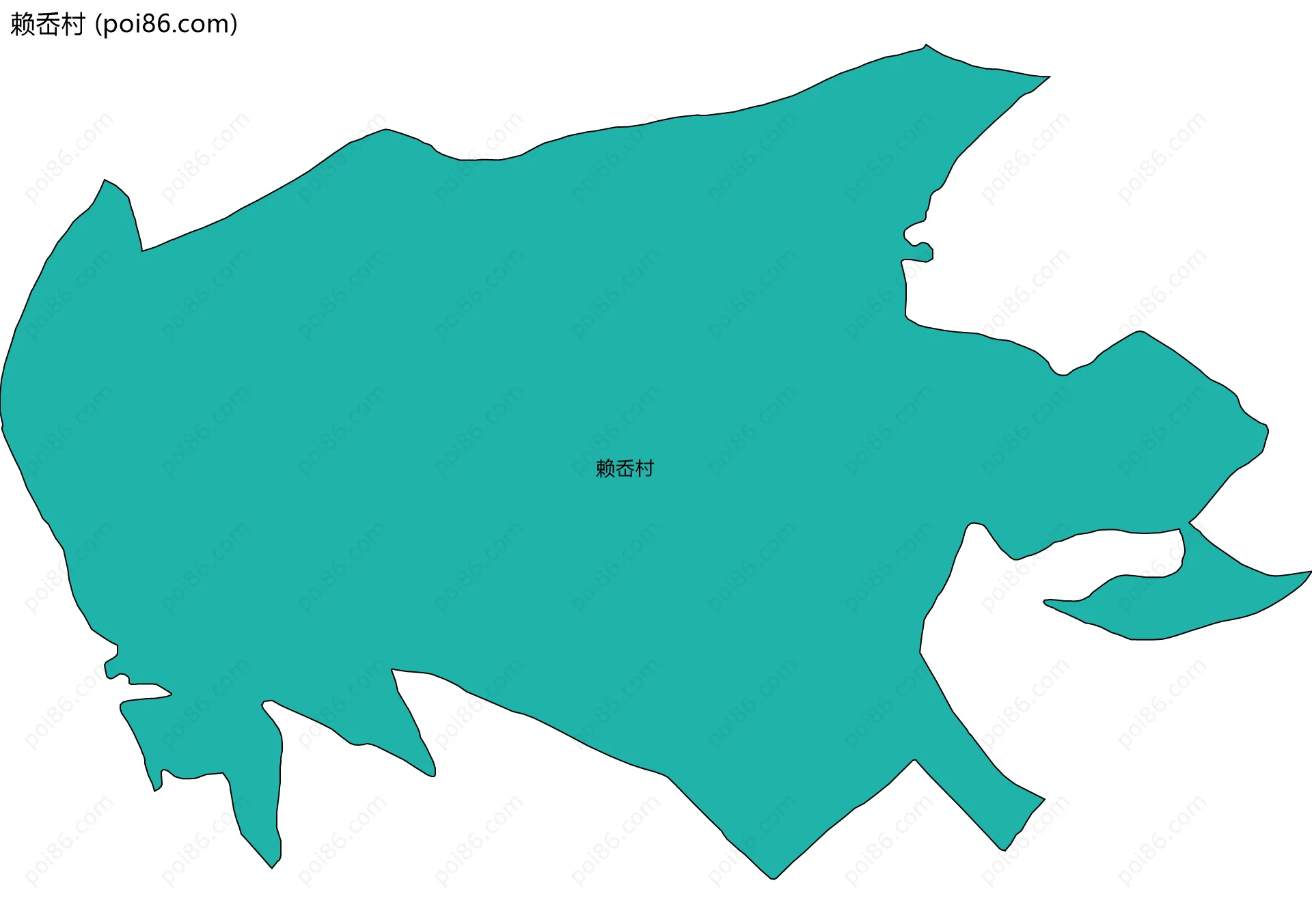 赖岙村边界地图