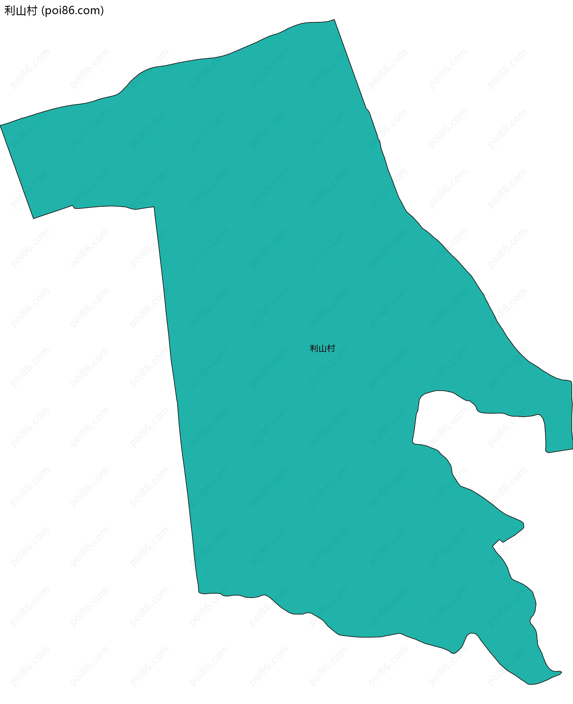 利山村边界地图