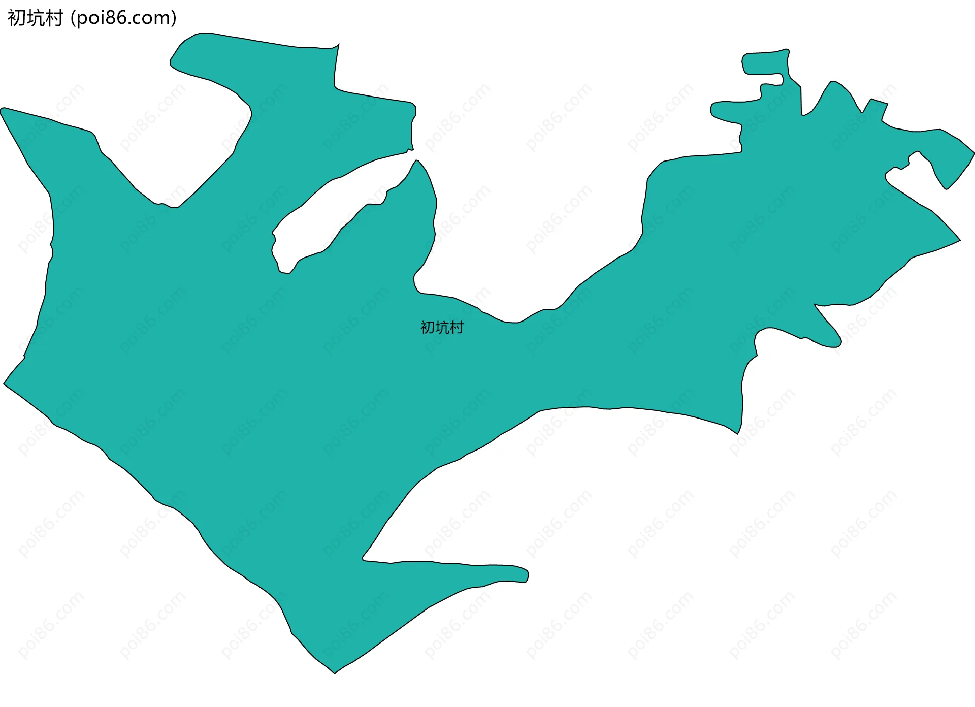 初坑村边界地图