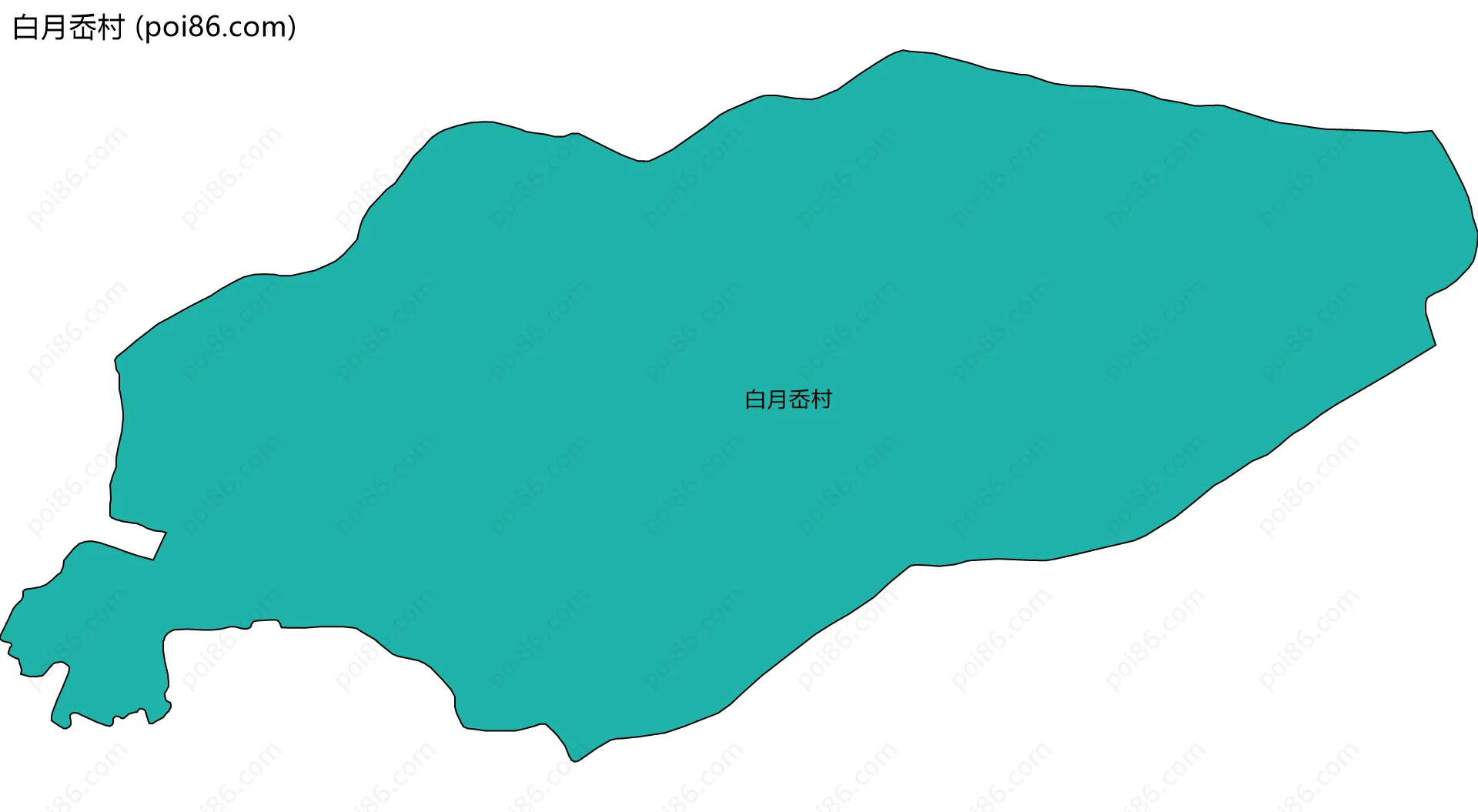 白月岙村边界地图