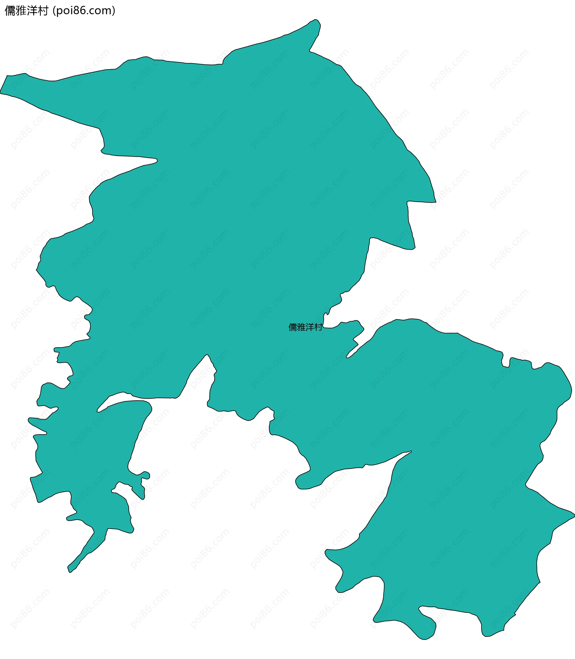儒雅洋村边界地图