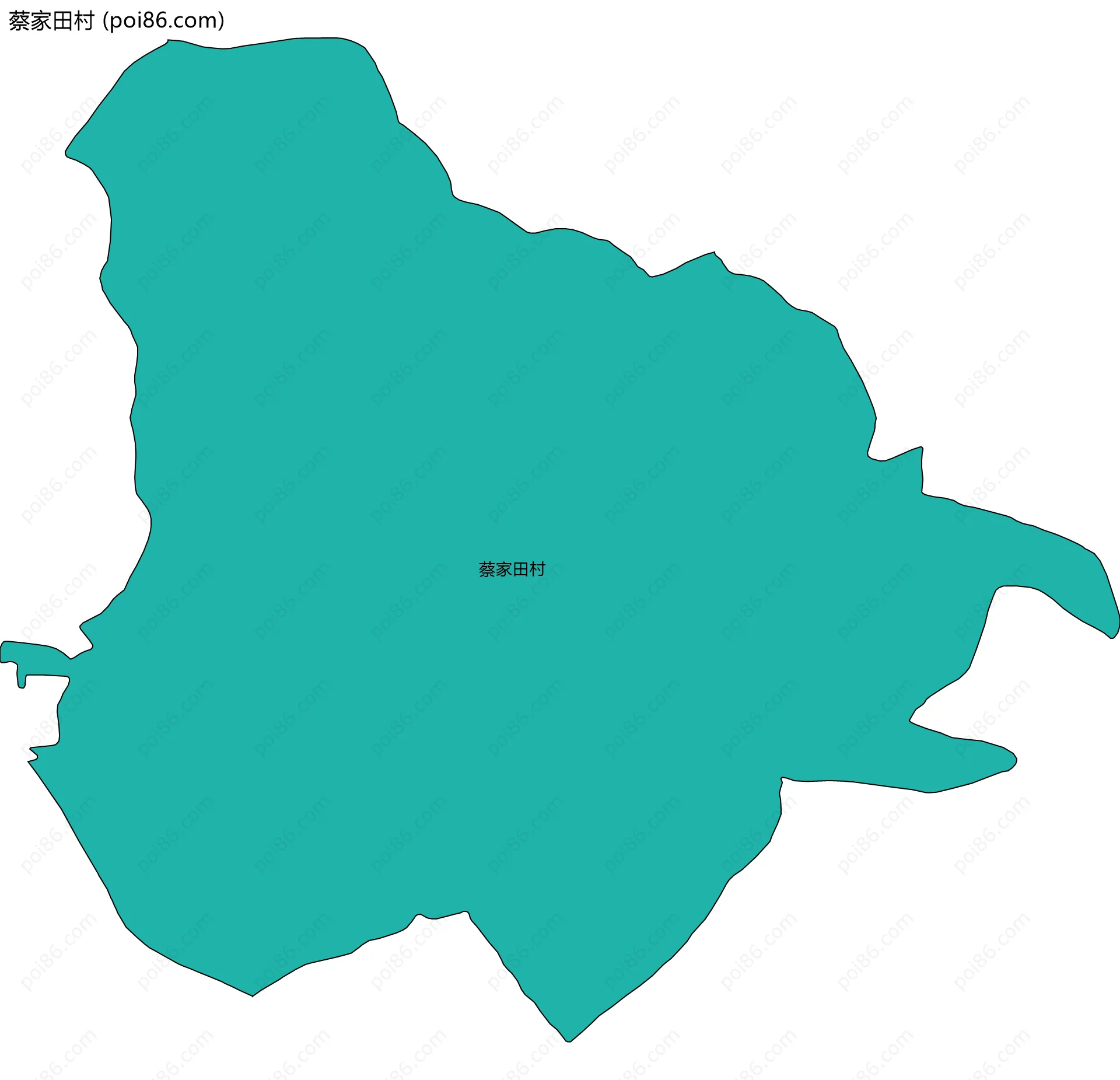 蔡家田村边界地图