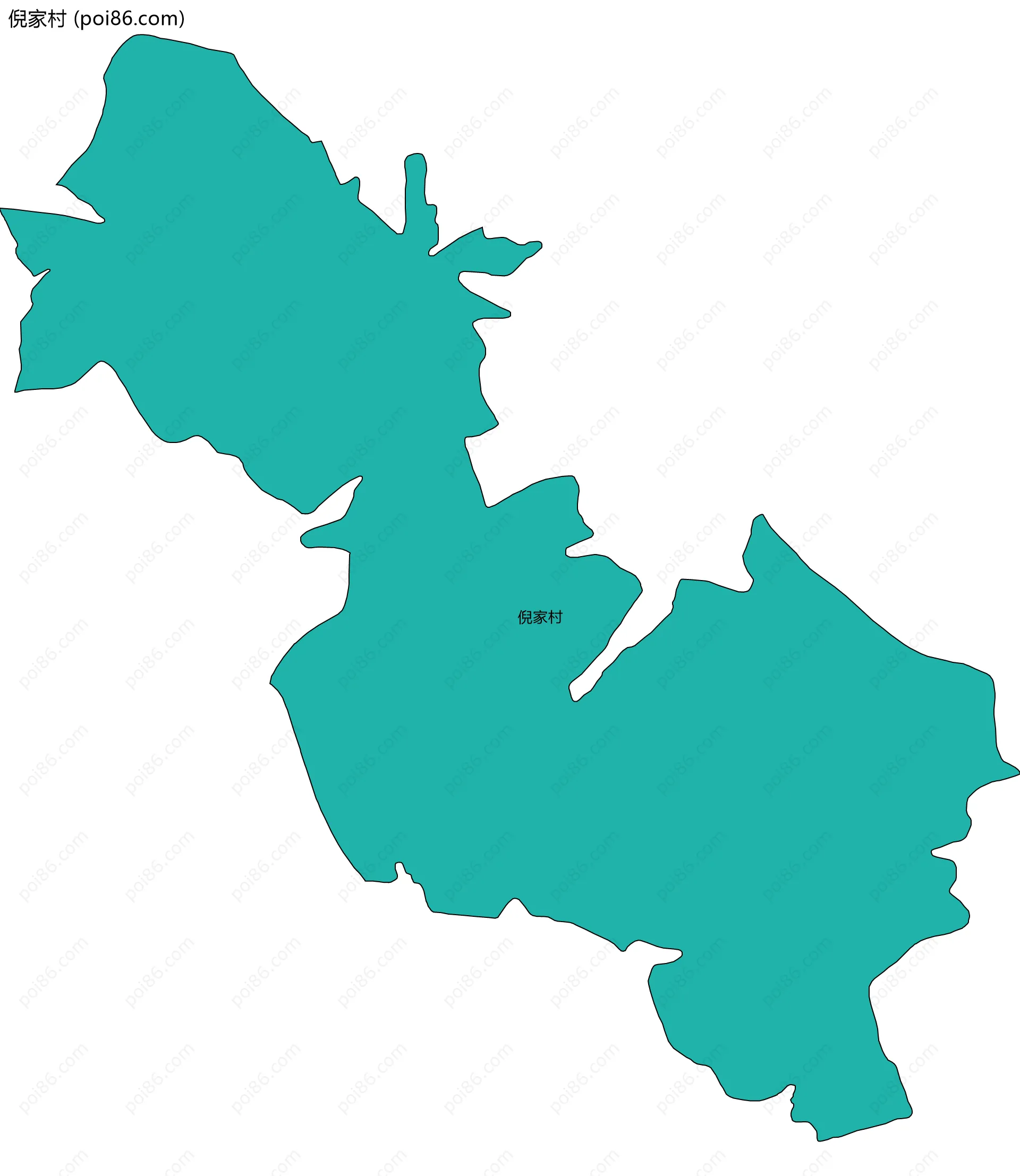 倪家村边界地图