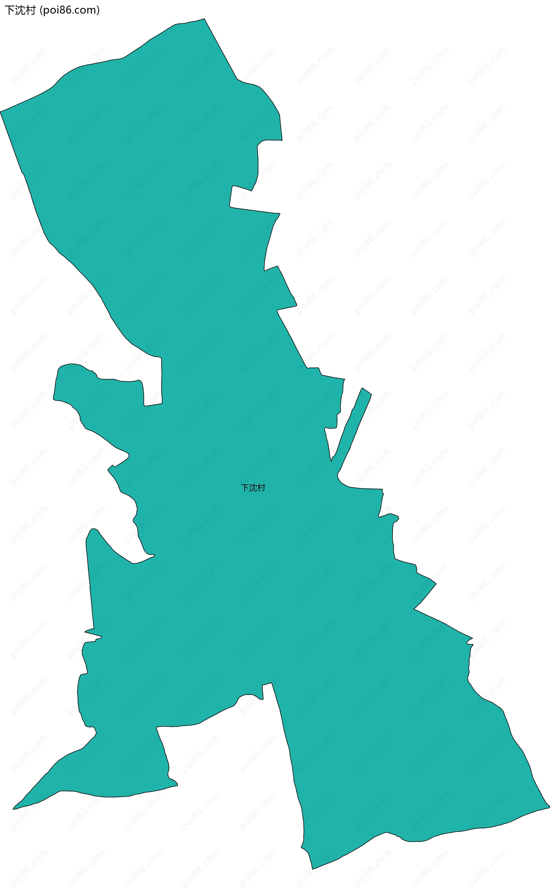 下沈村边界地图