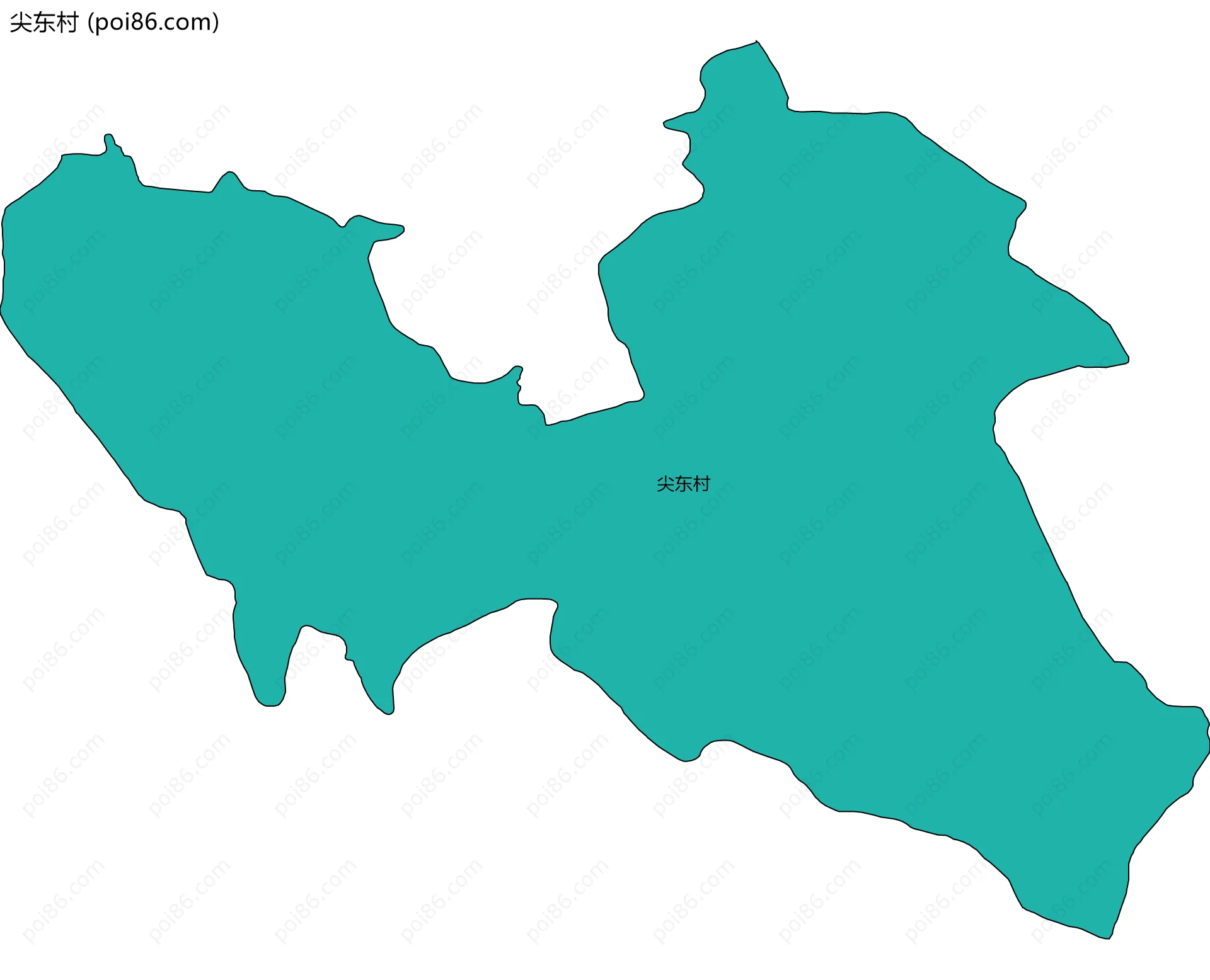 尖东村边界地图