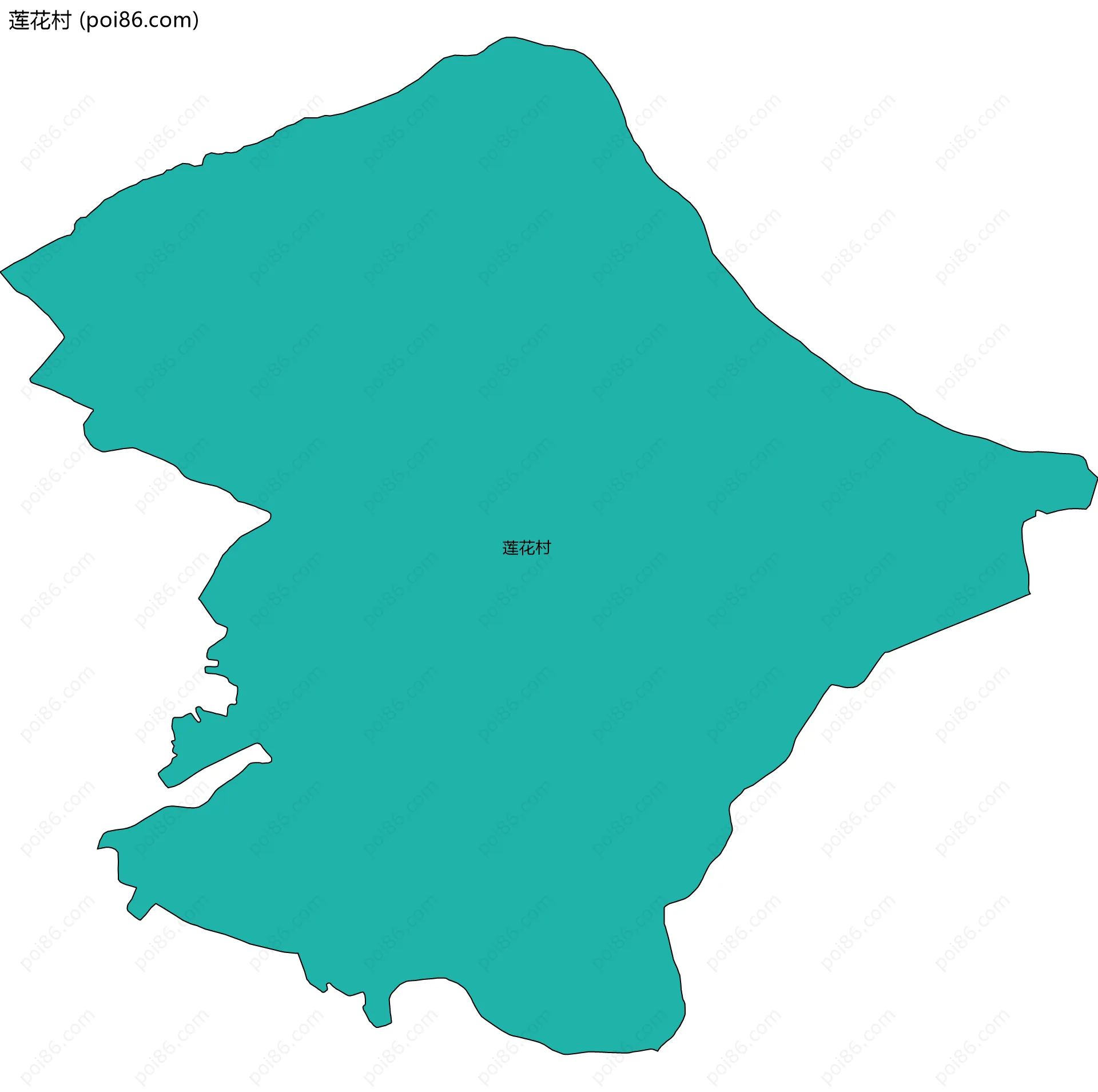 莲花村边界地图