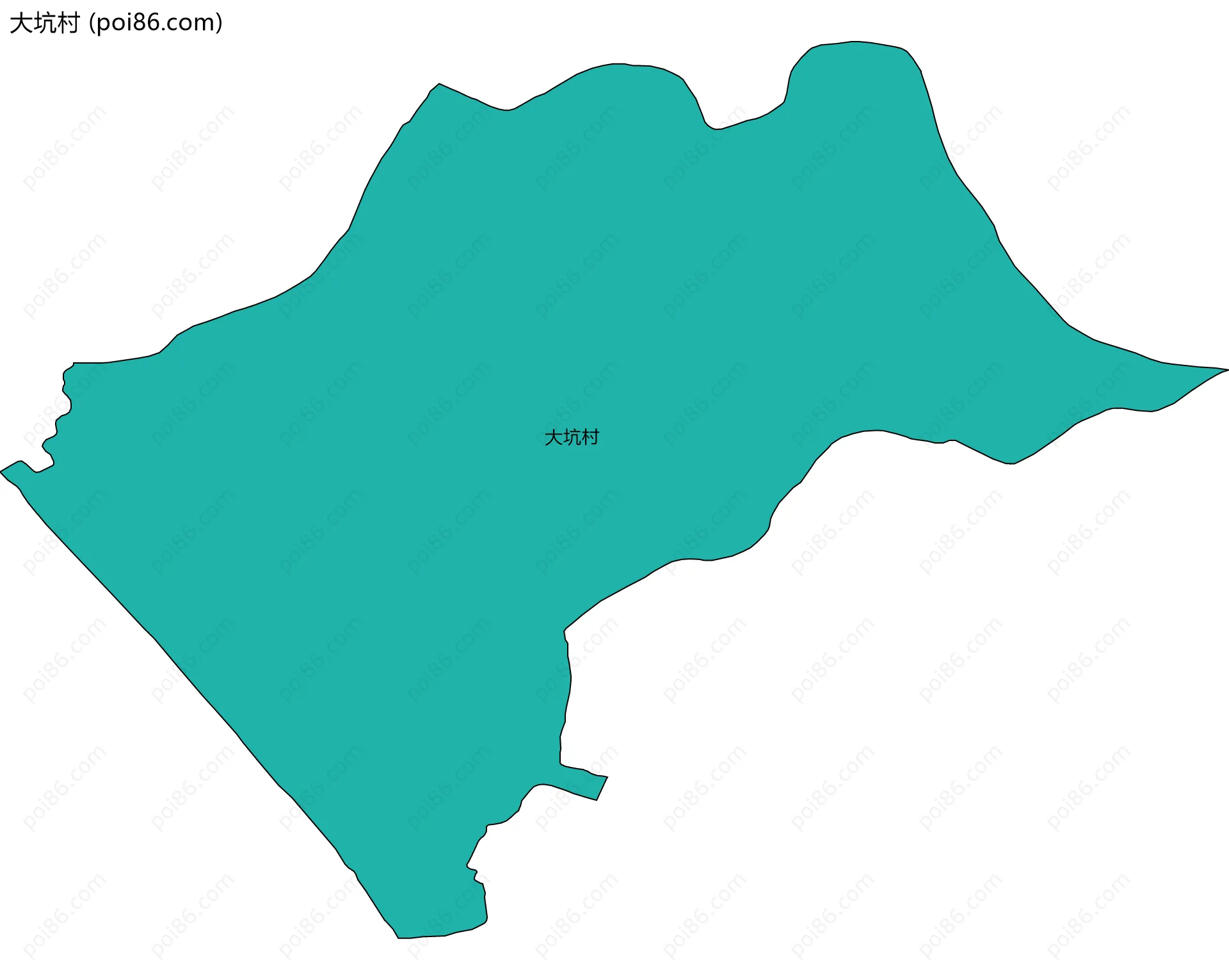 大坑村边界地图