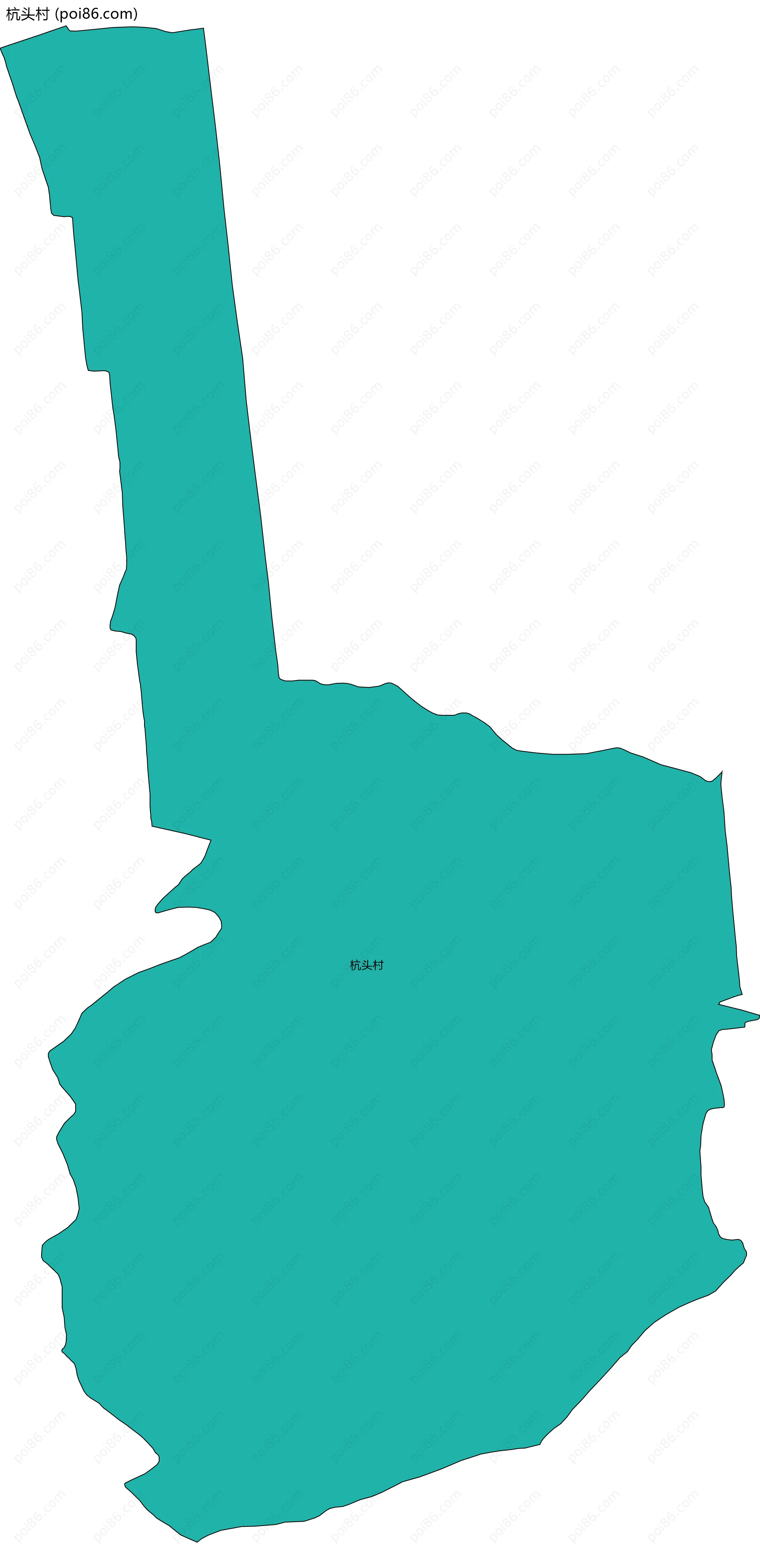 杭头村边界地图