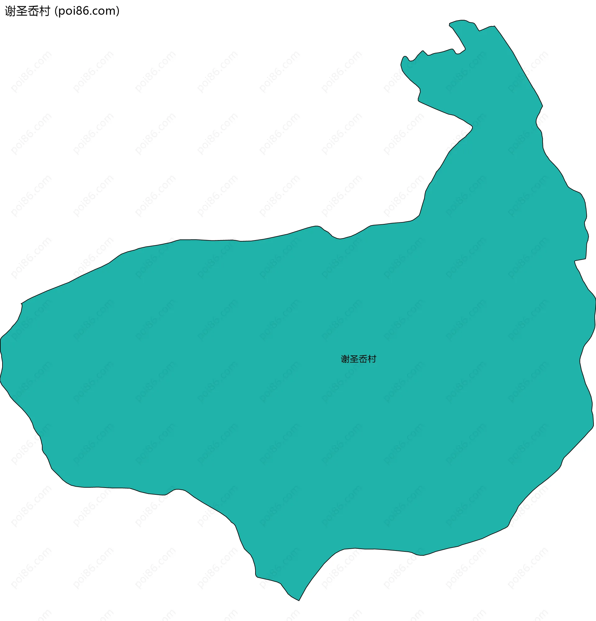 谢圣岙村边界地图