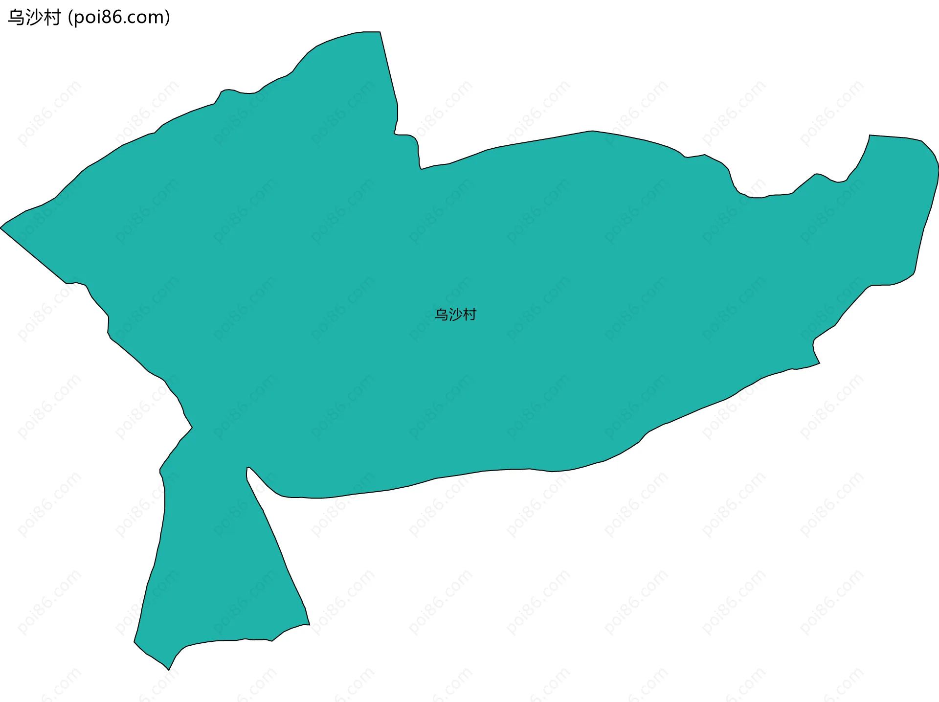 乌沙村边界地图