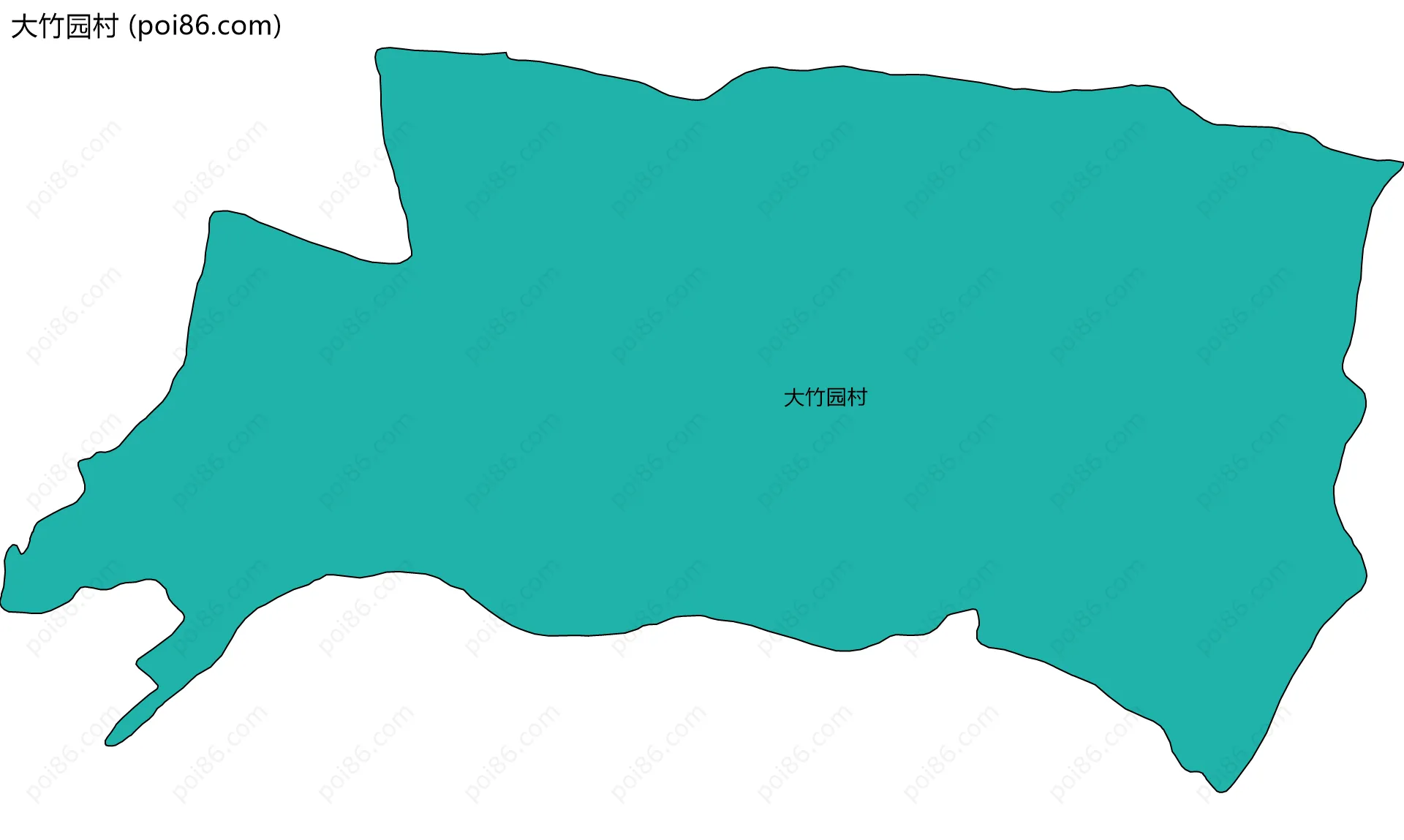 大竹园村边界地图