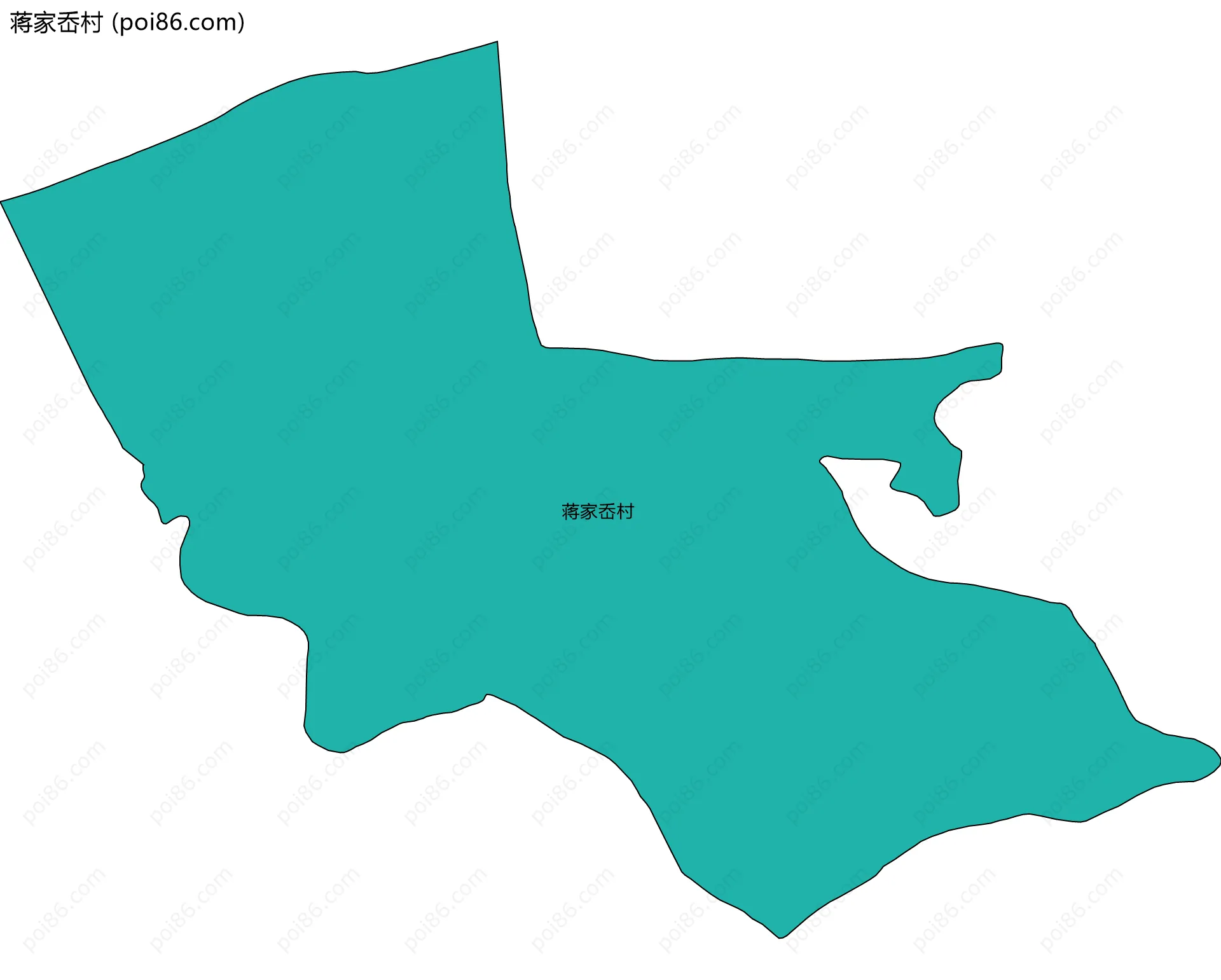 蒋家岙村边界地图