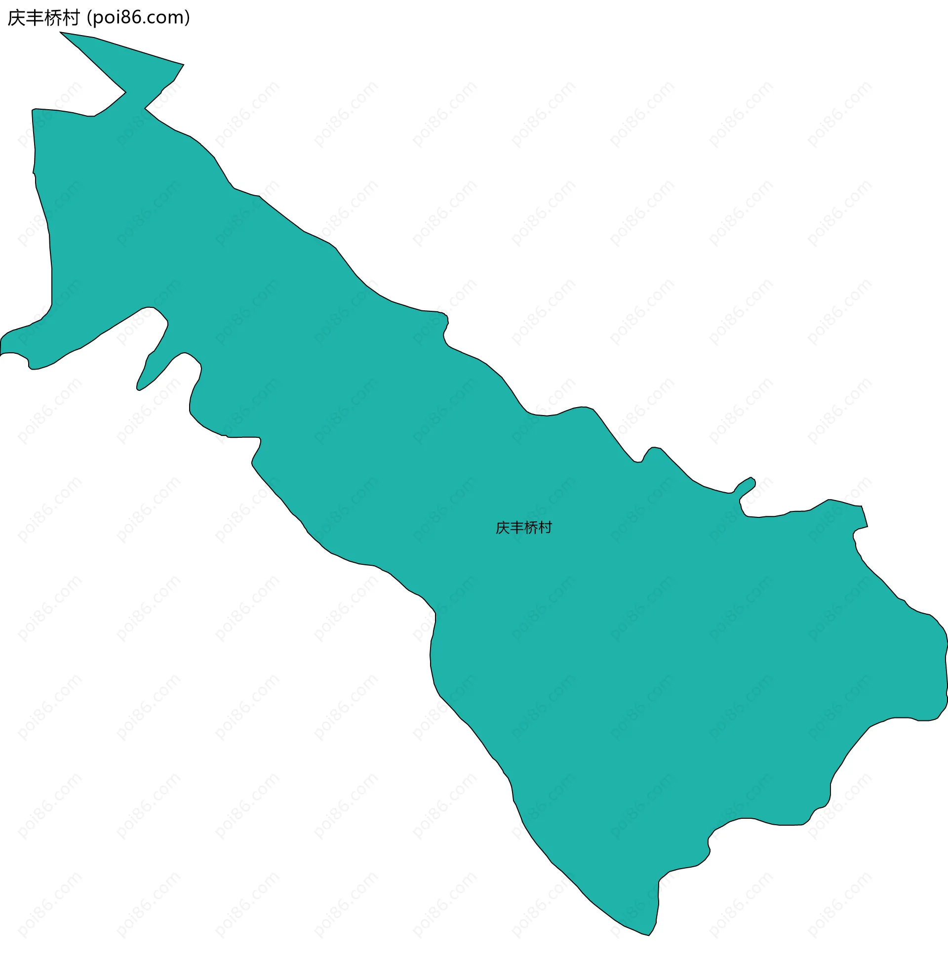 庆丰桥村边界地图