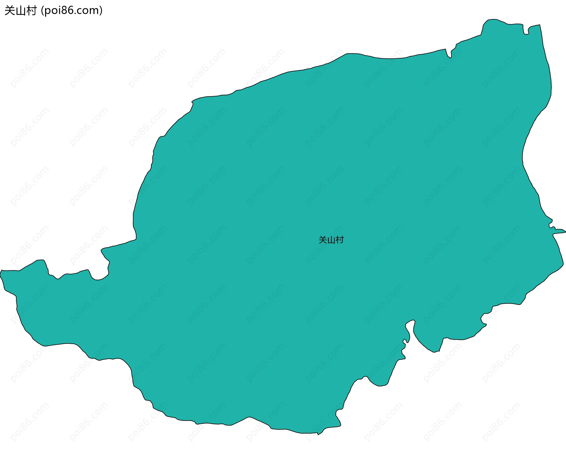 关山村边界地图