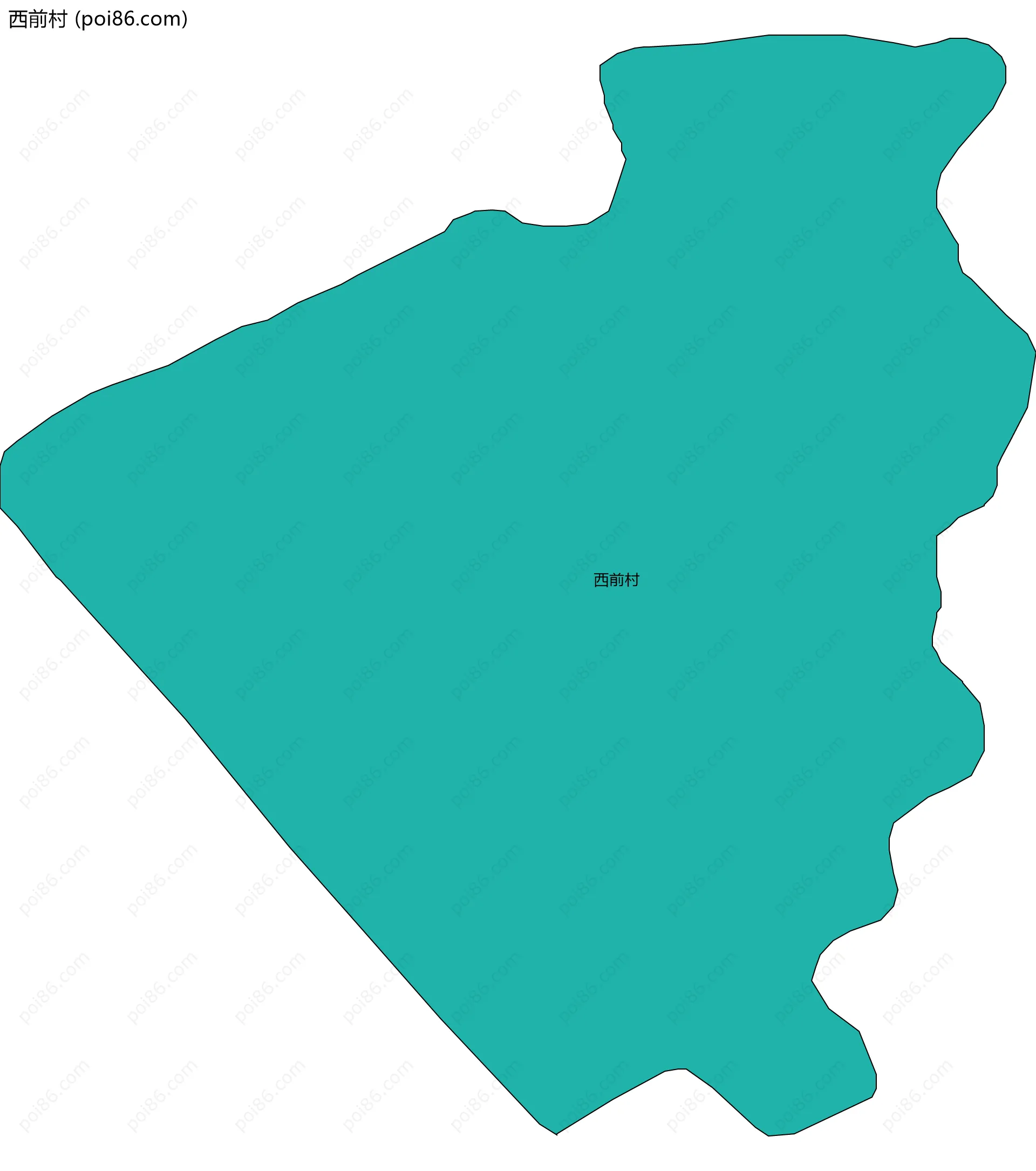 西前村边界地图