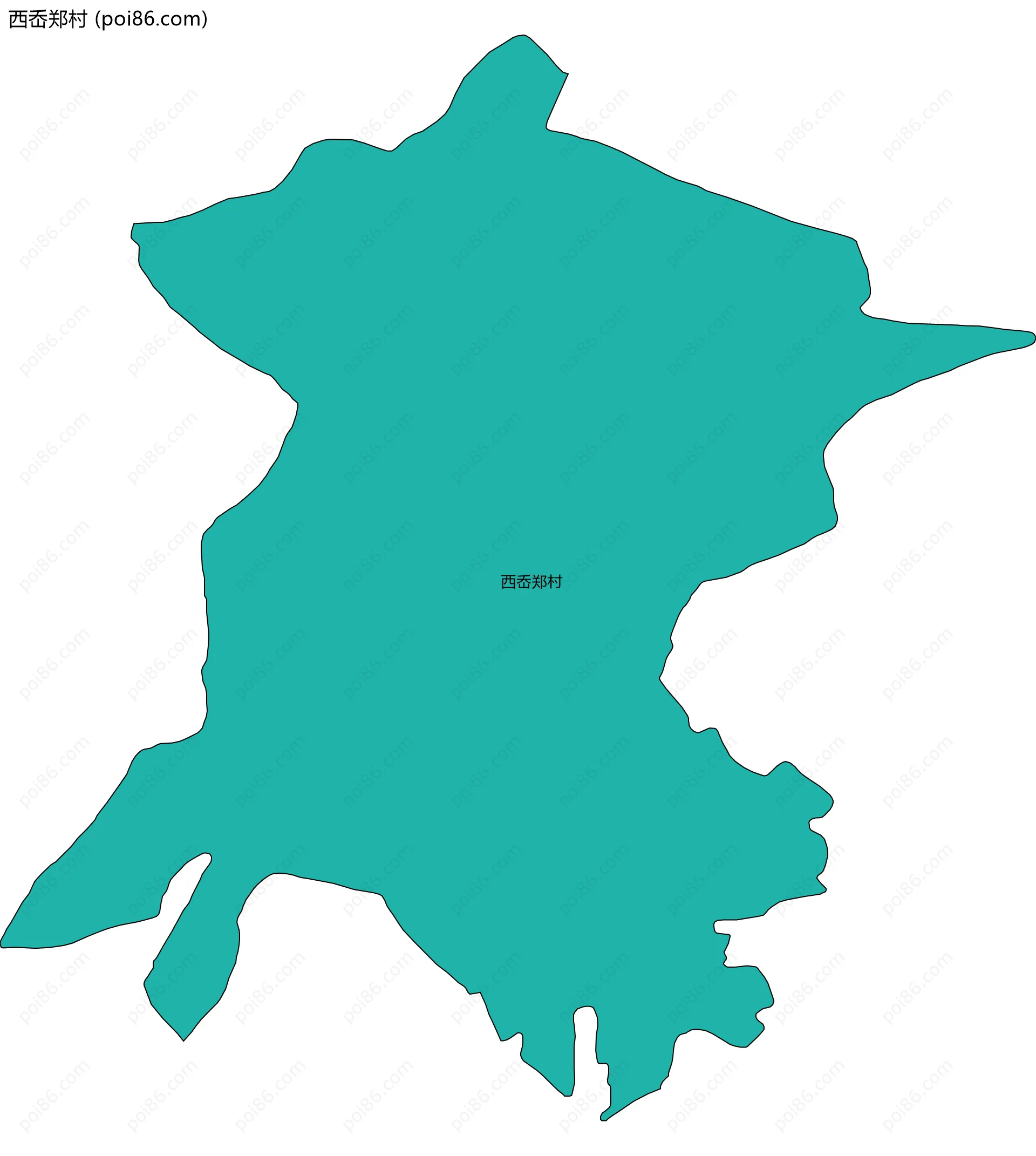 西岙郑村边界地图