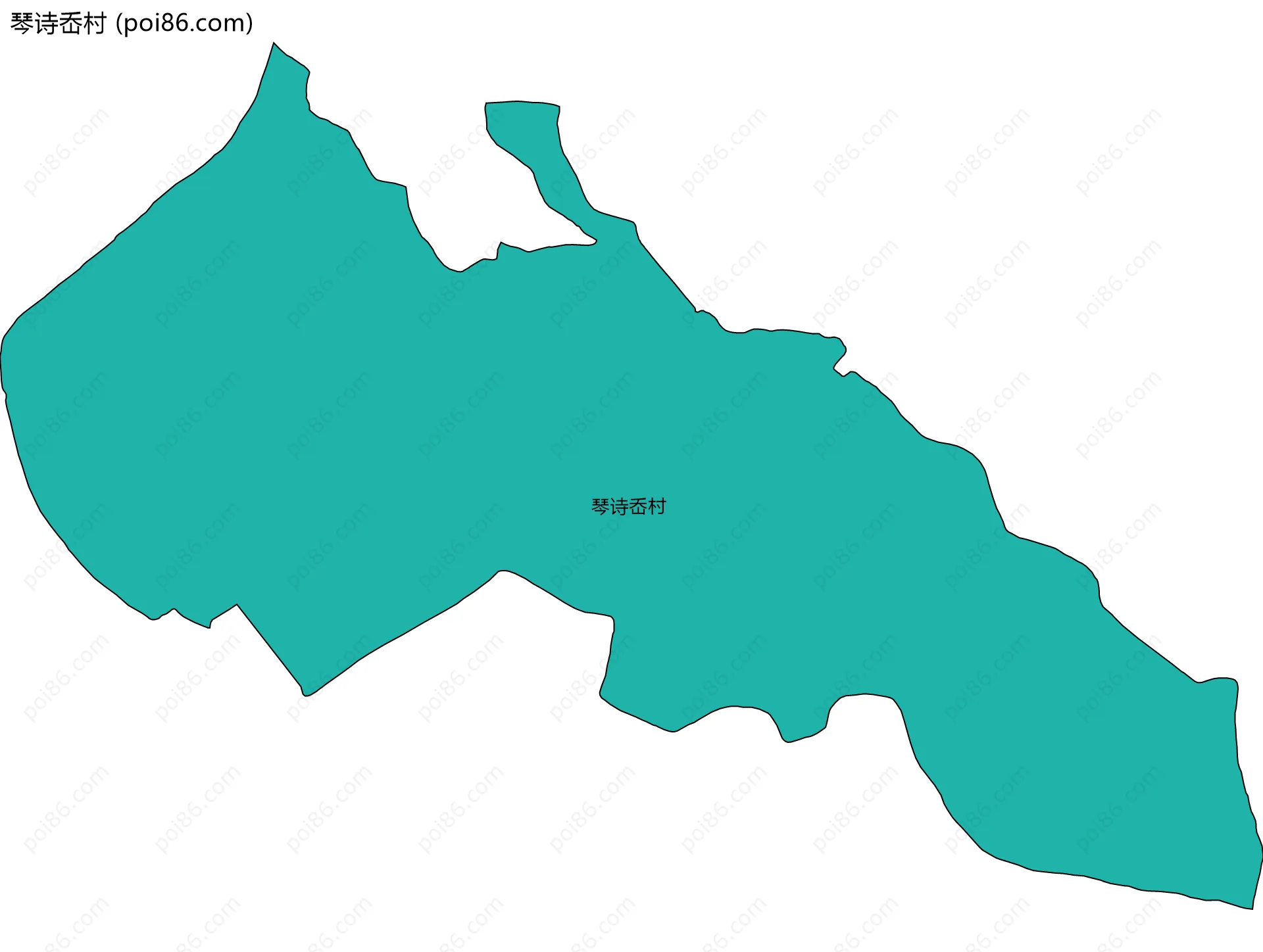 琴诗岙村边界地图