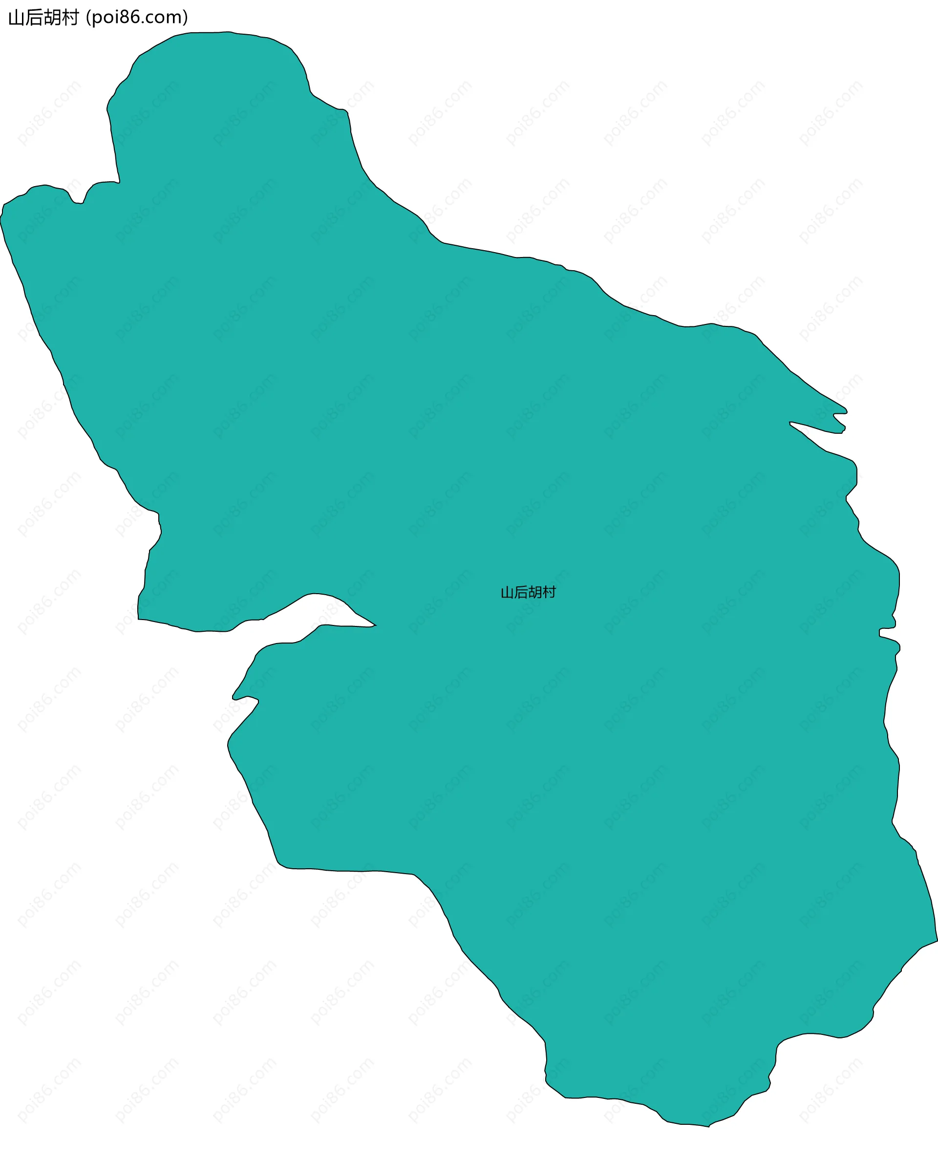 山后胡村边界地图