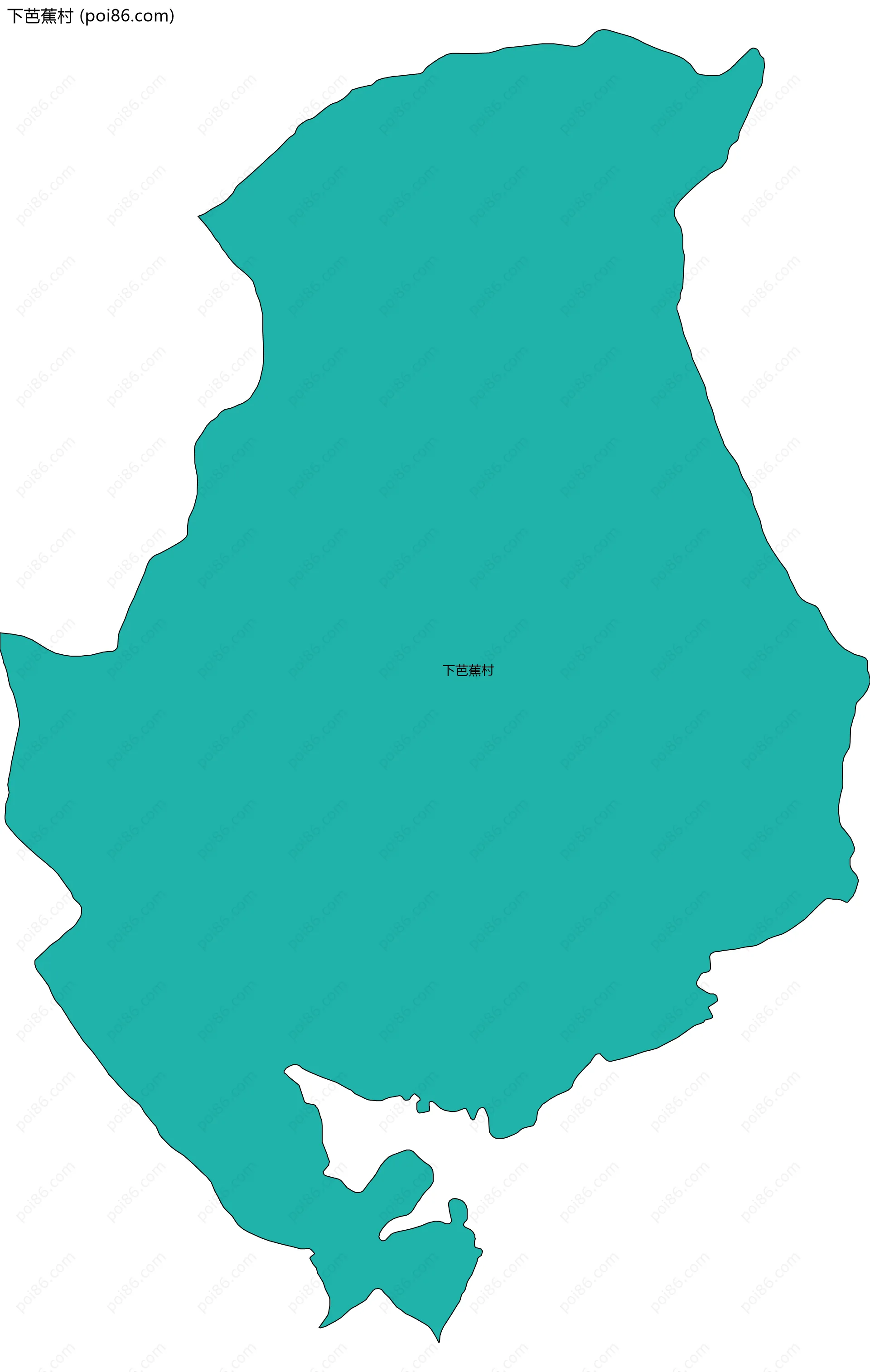 下芭蕉村边界地图