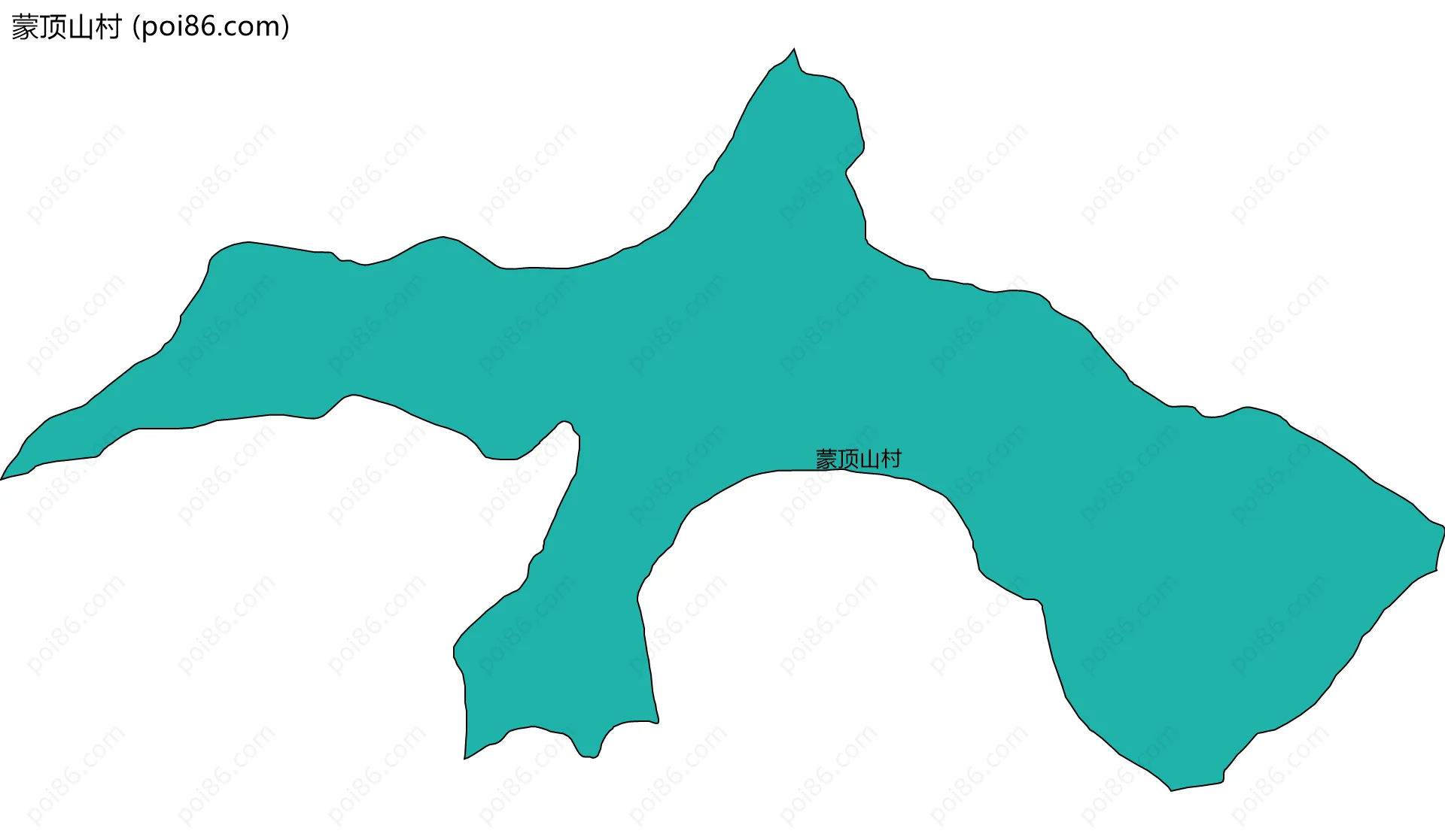 蒙顶山村边界地图