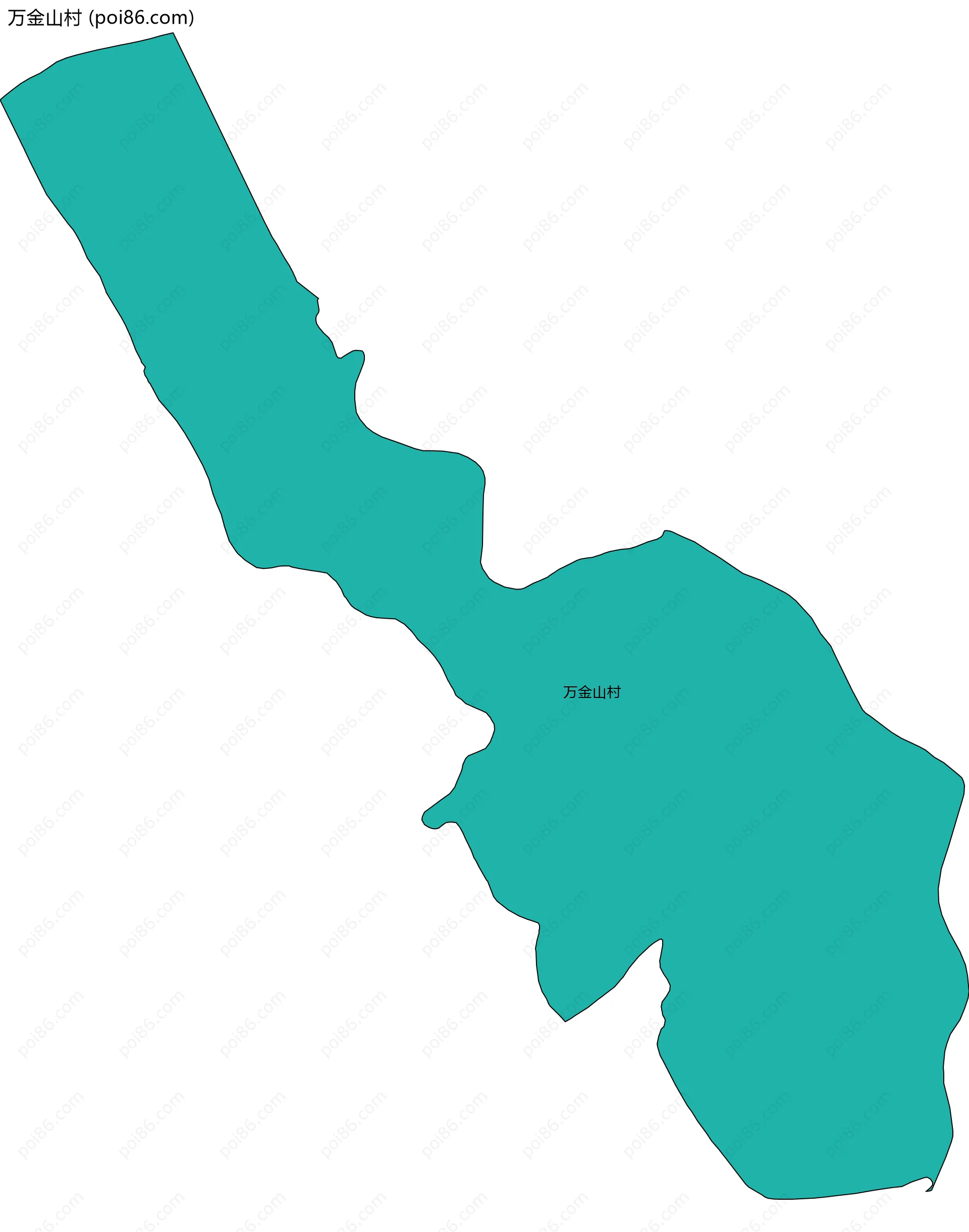 万金山村边界地图