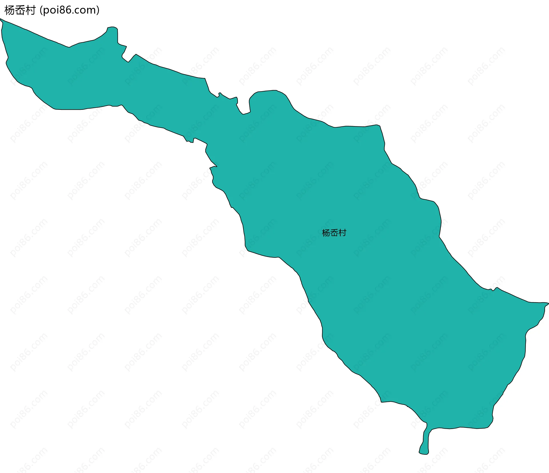 杨岙村边界地图