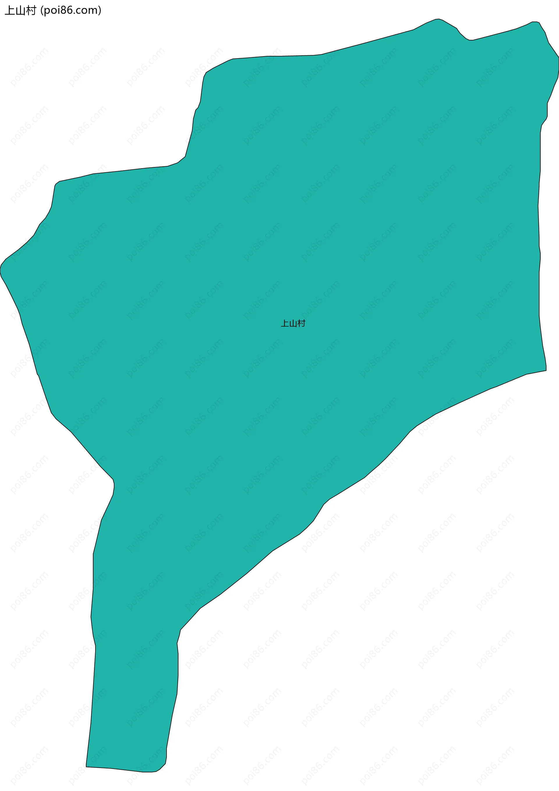 上山村边界地图