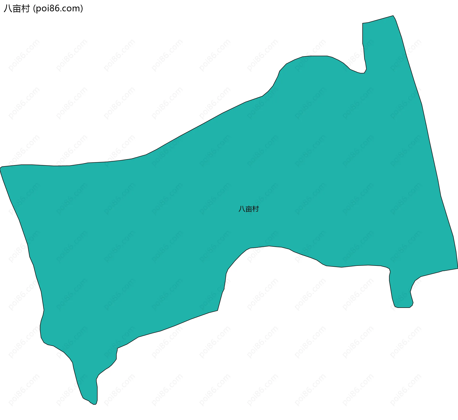 八亩村边界地图
