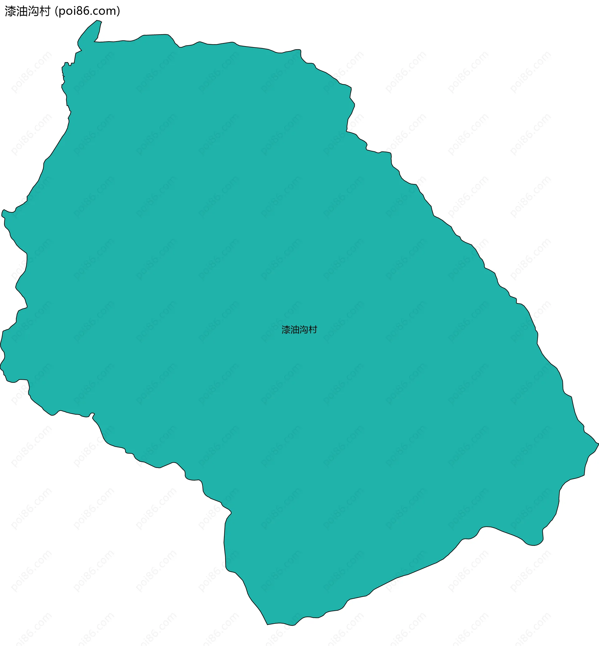 漆油沟村边界地图