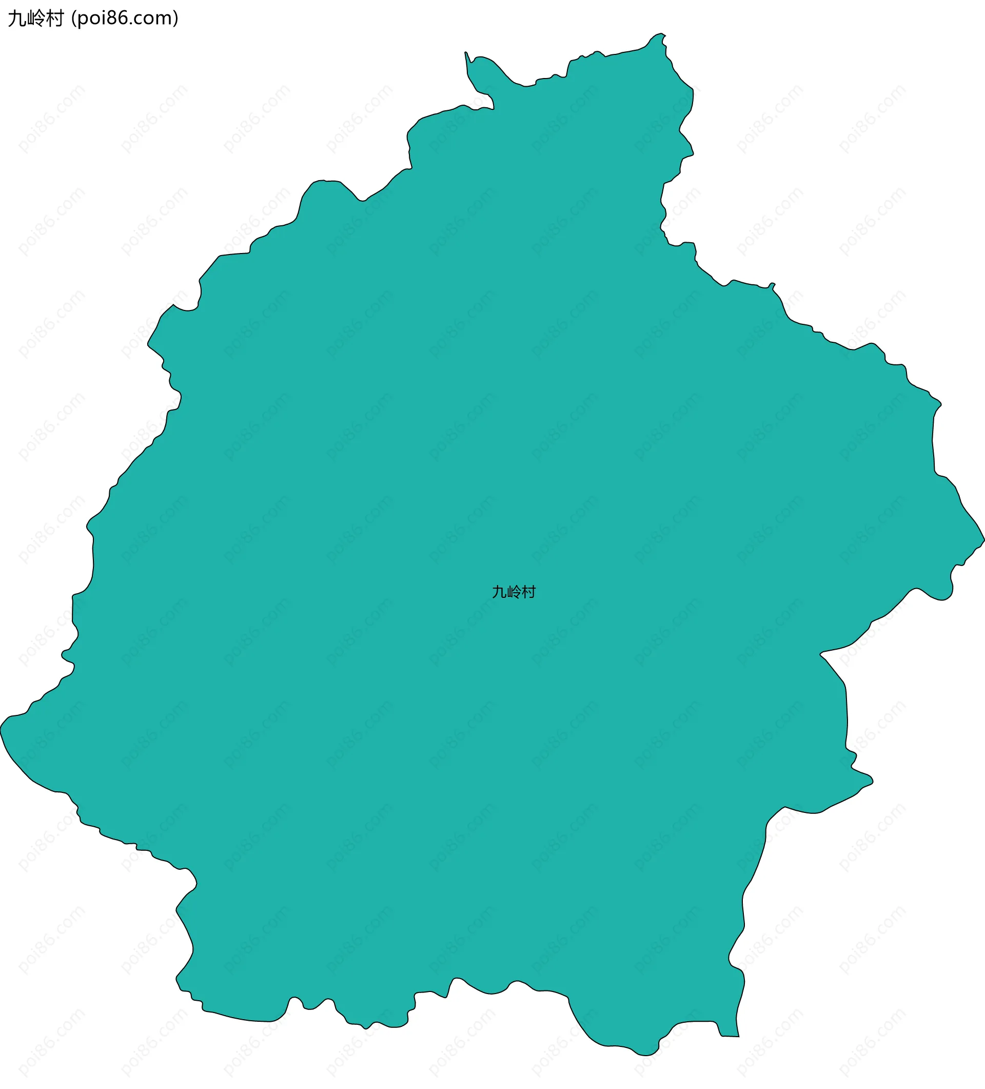 九岭村边界地图