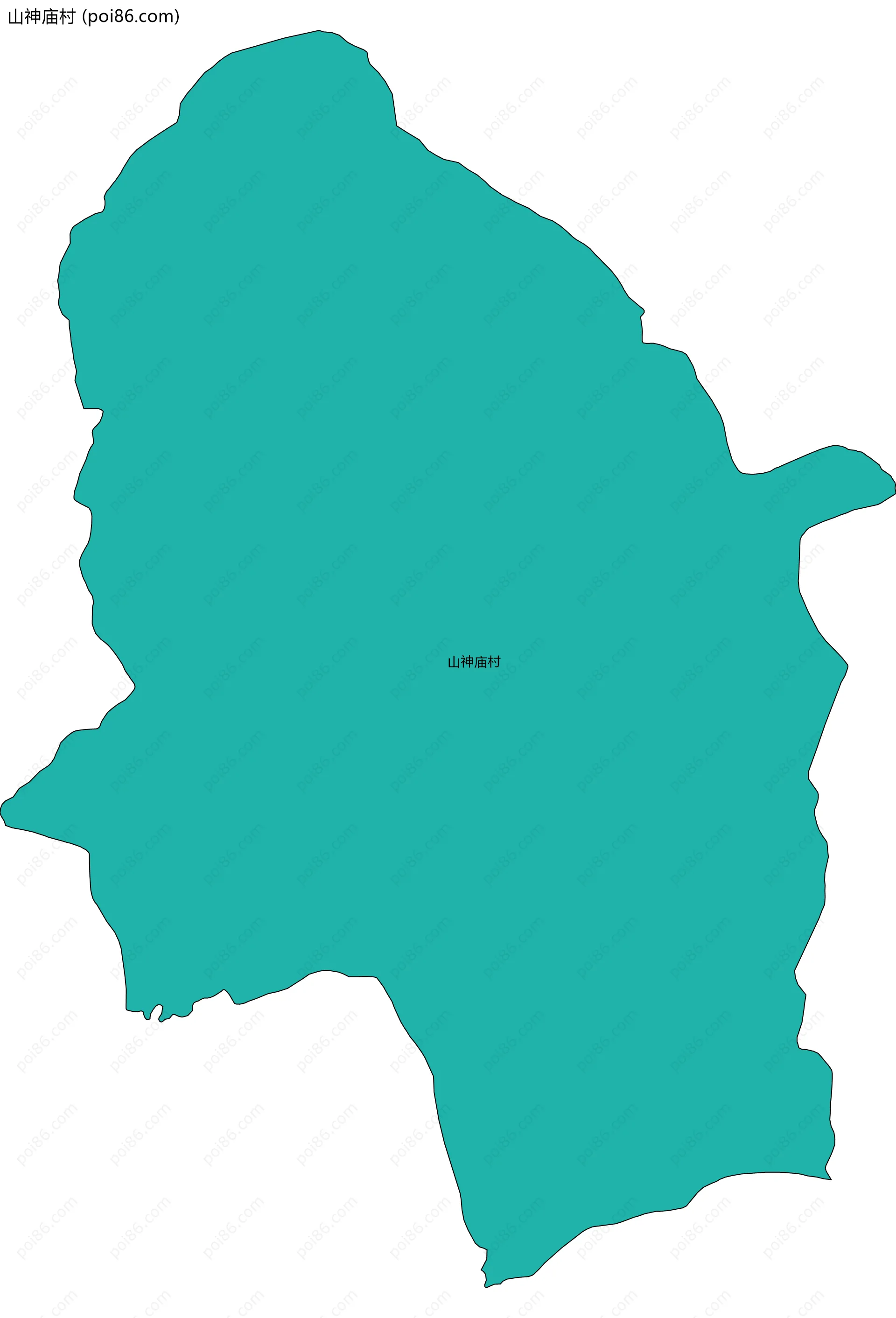 山神庙村边界地图