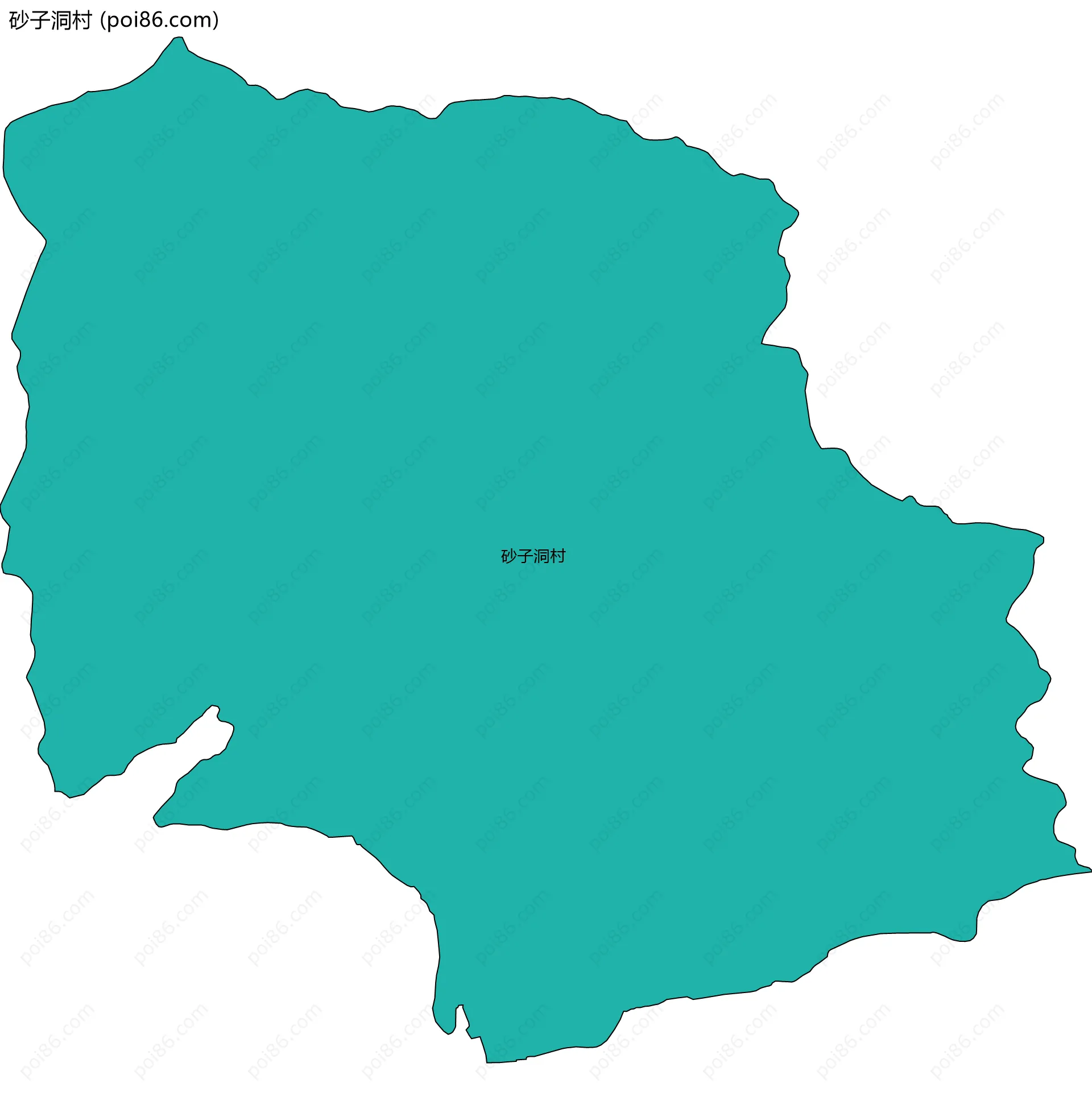 砂子洞村边界地图