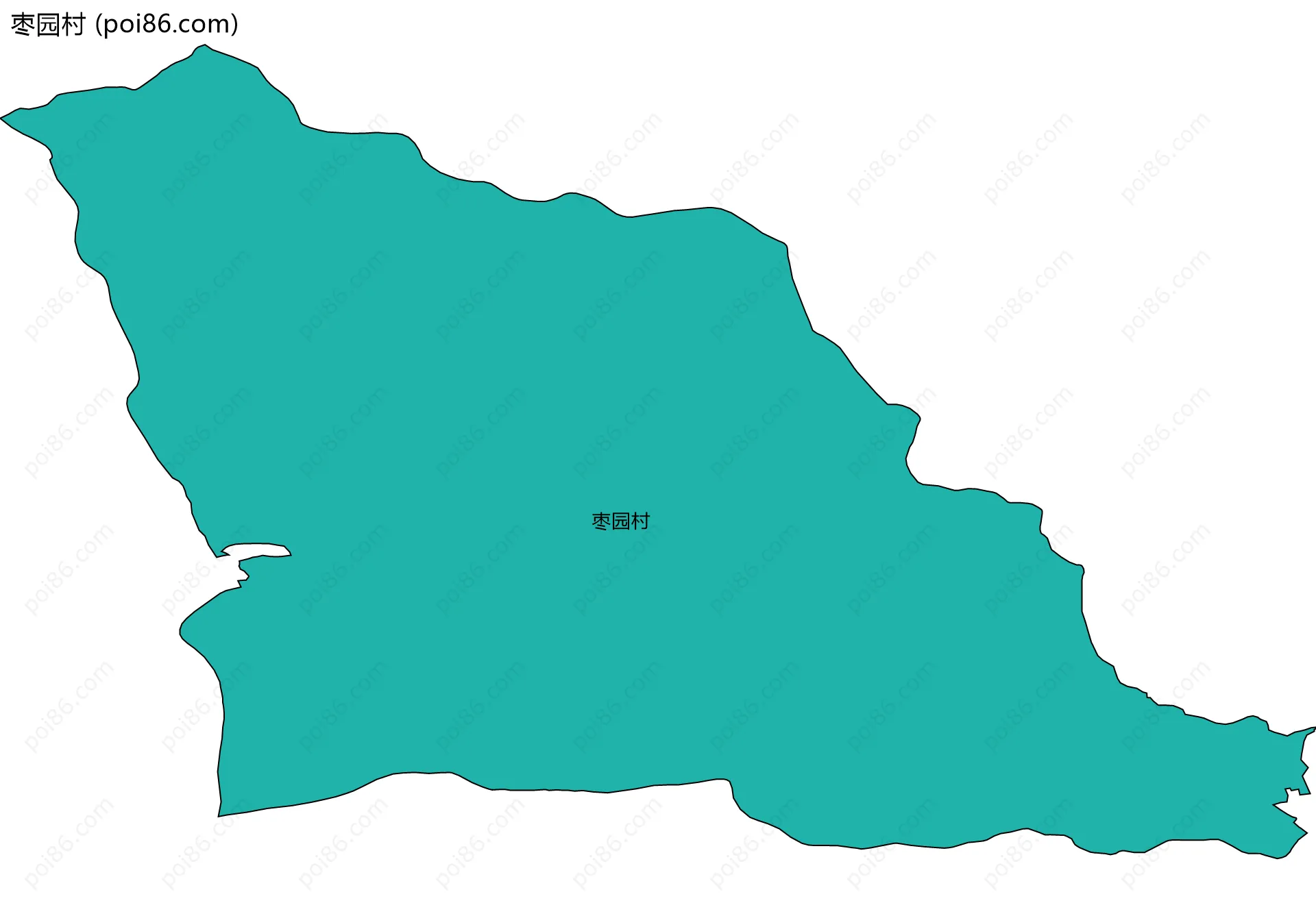 枣园村边界地图