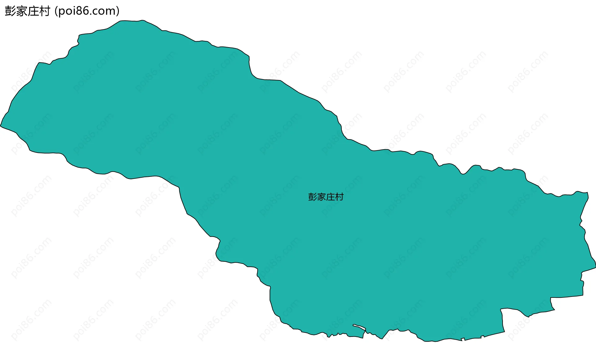 彭家庄村边界地图