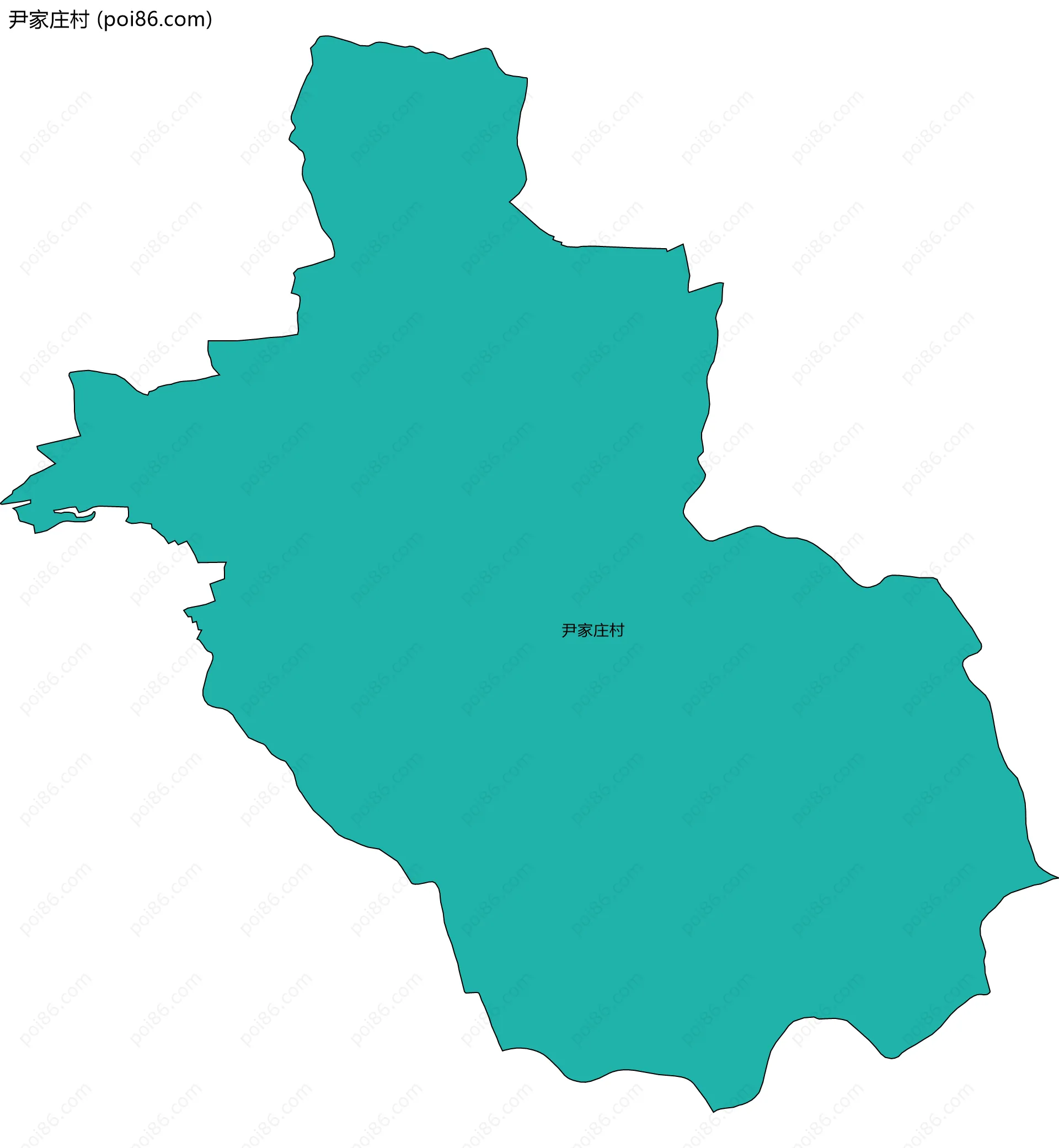 尹家庄村边界地图