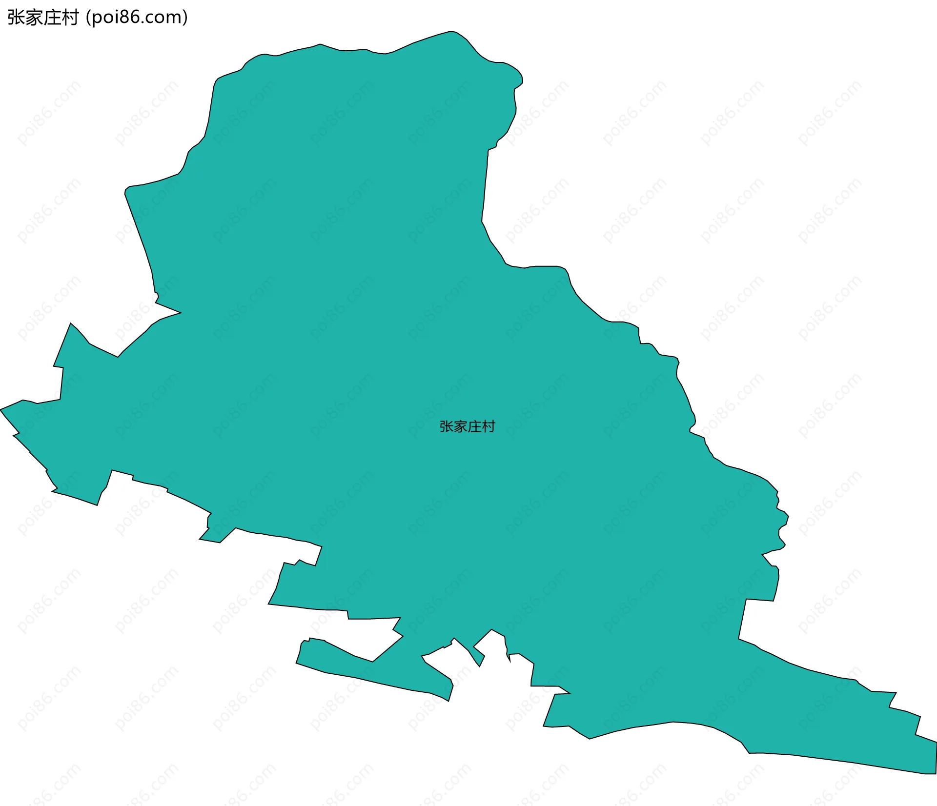 张家庄村边界地图