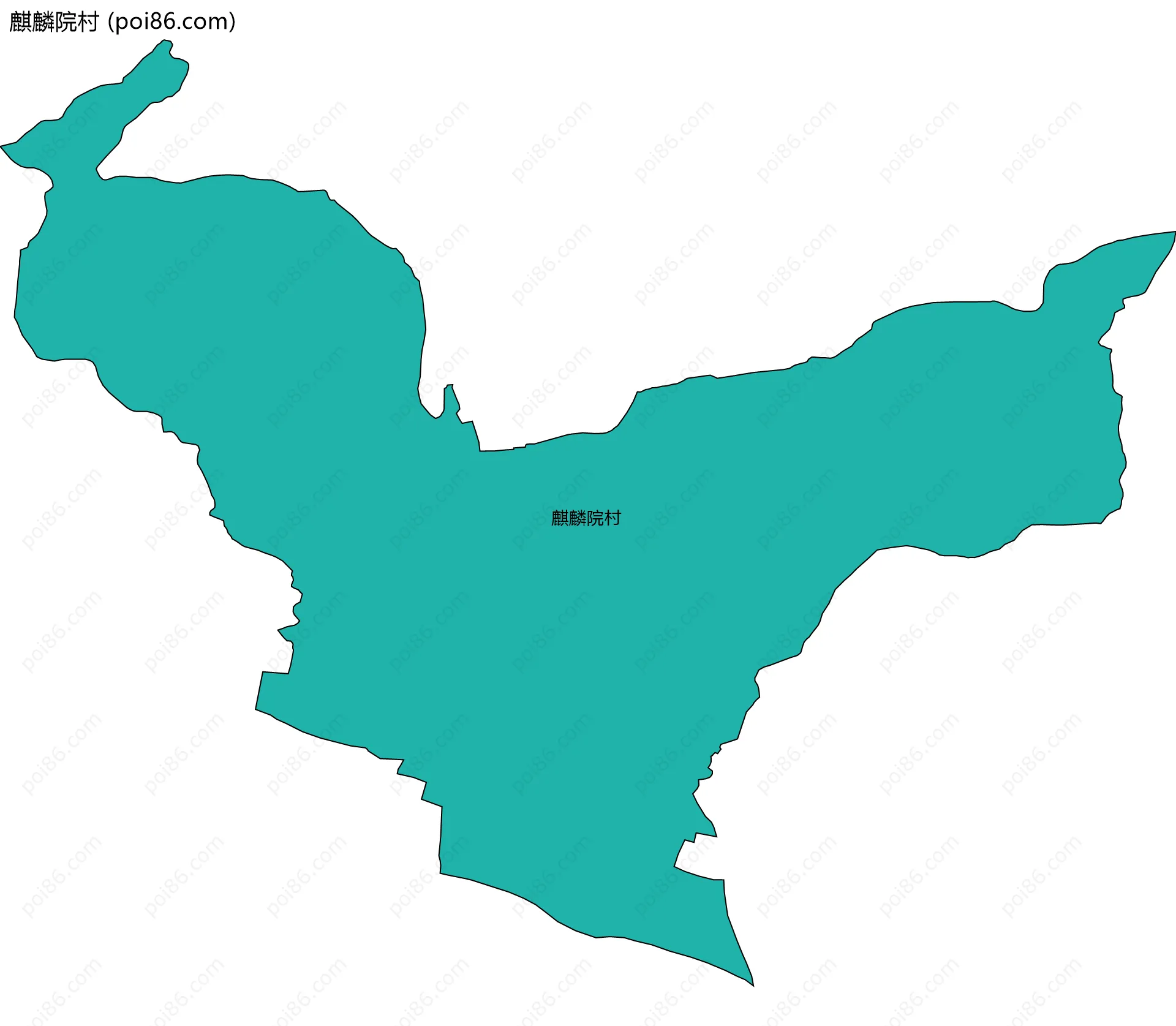 麒麟院村边界地图