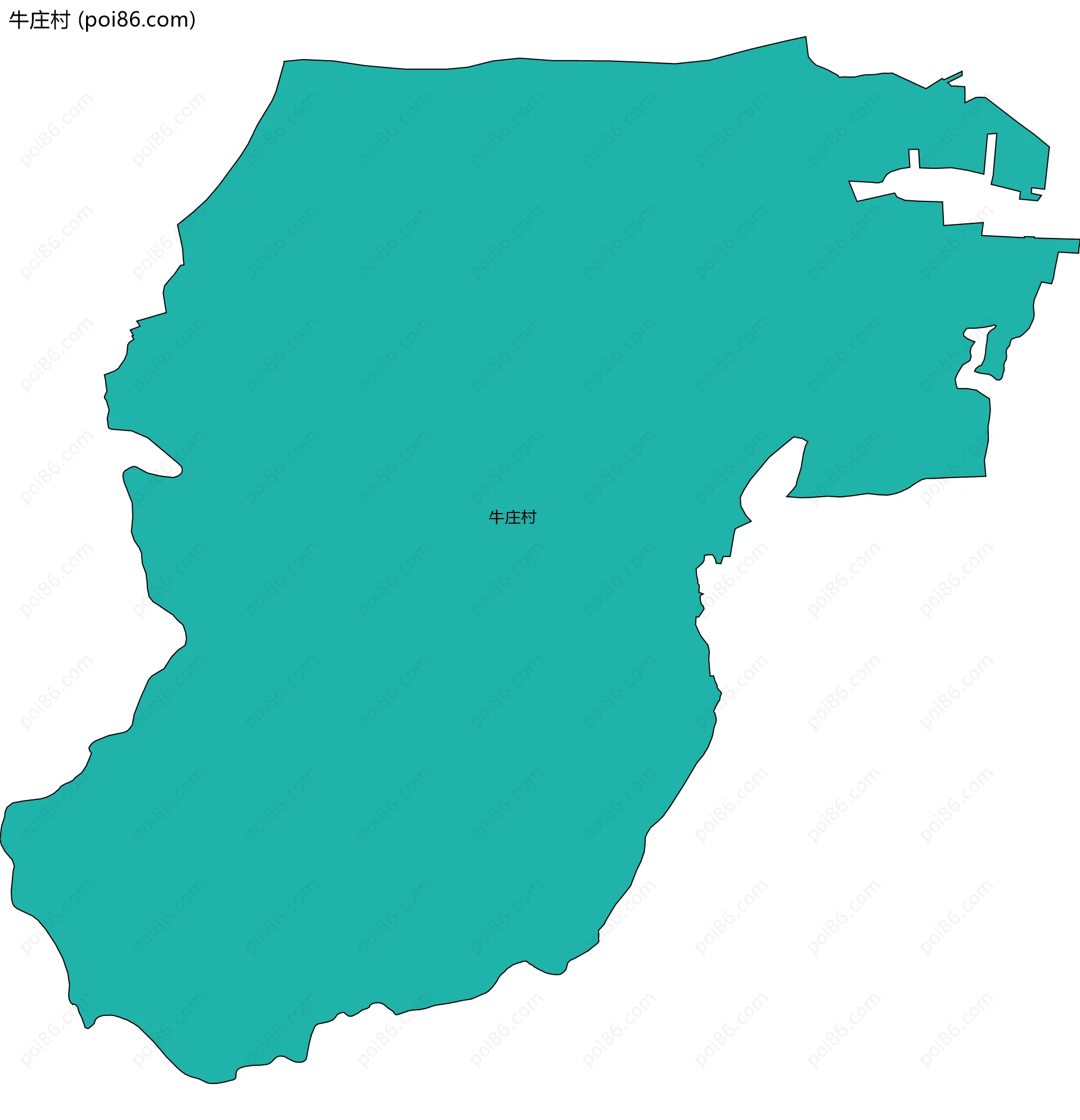 牛庄村边界地图