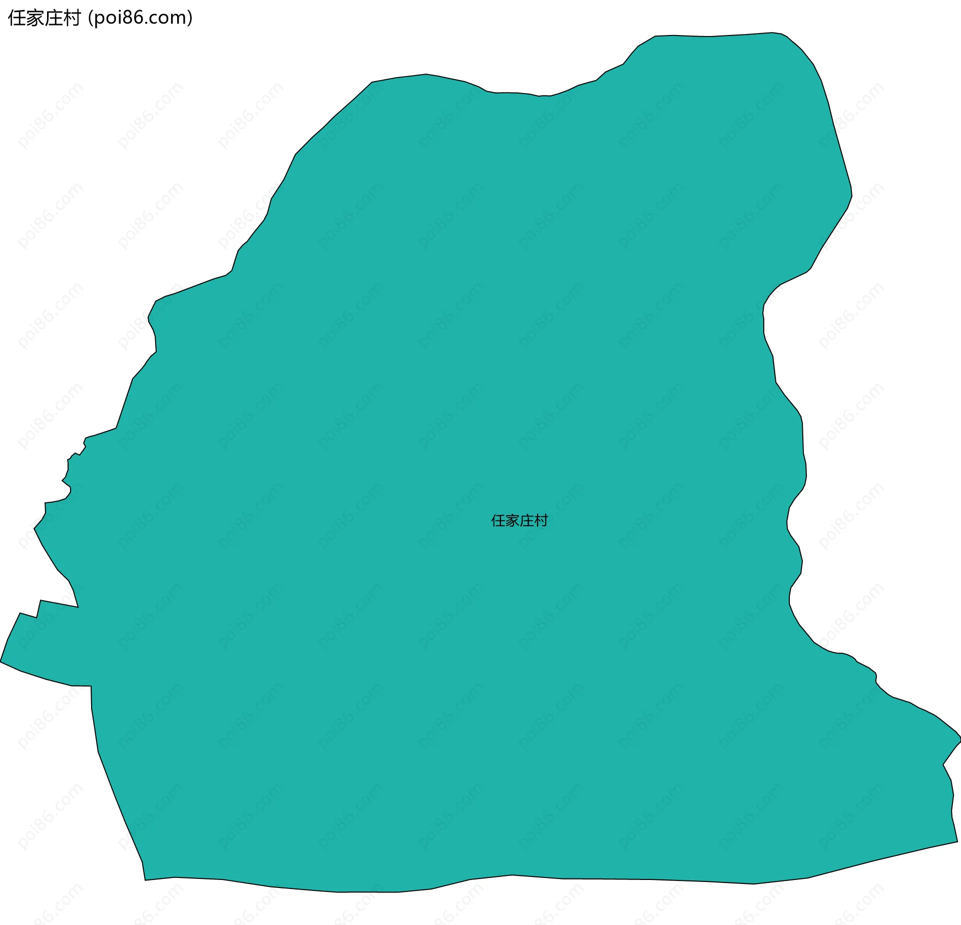 任家庄村边界地图
