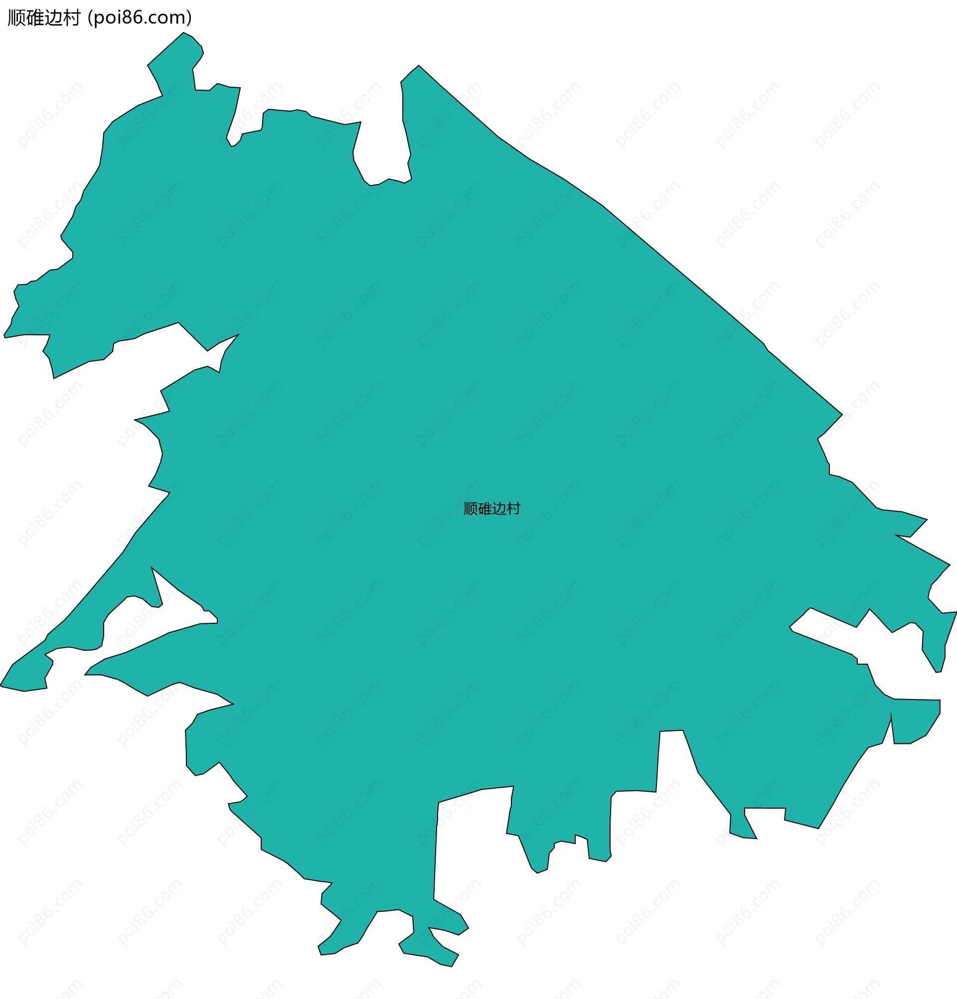 顺碓边村边界地图
