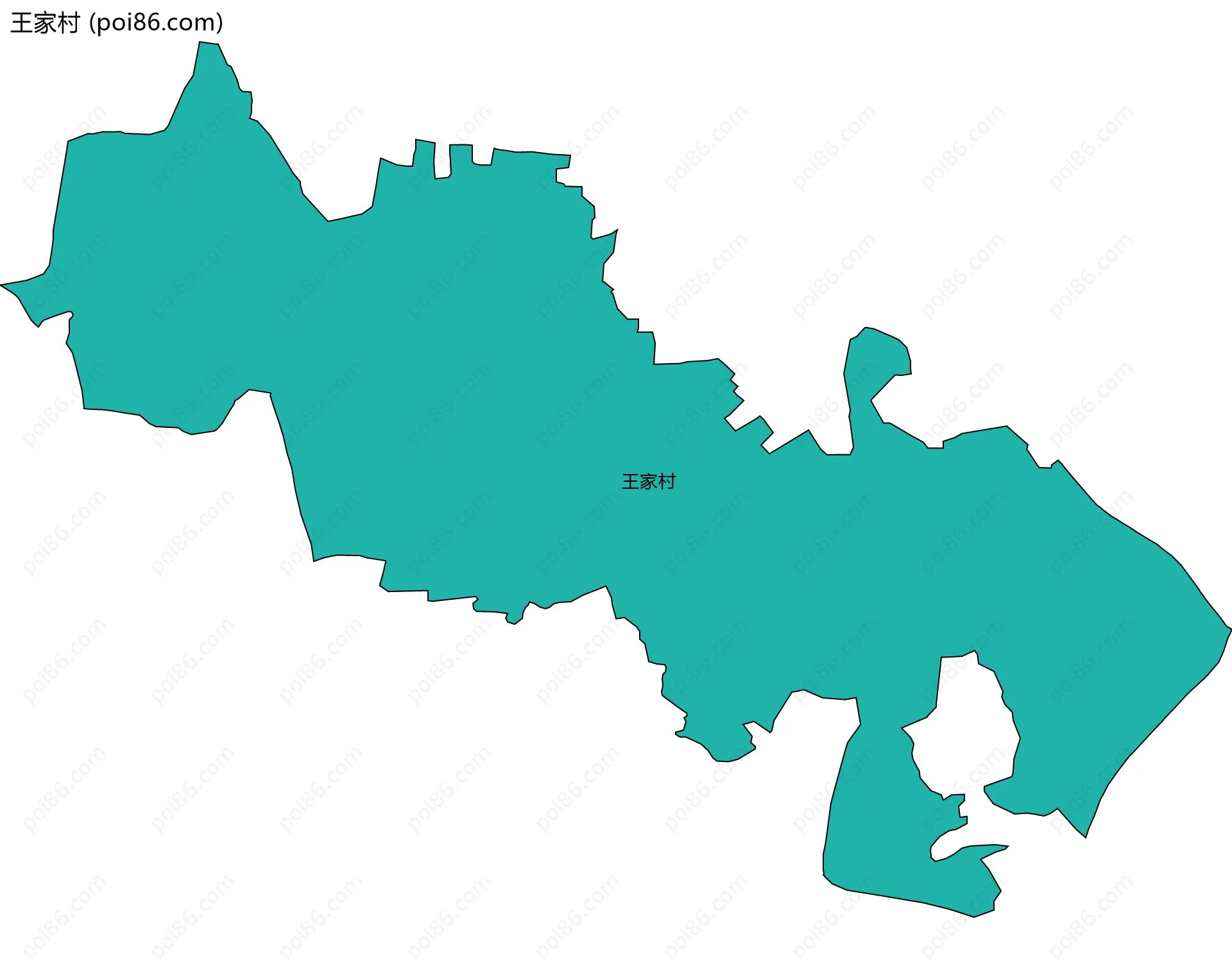王家村边界地图