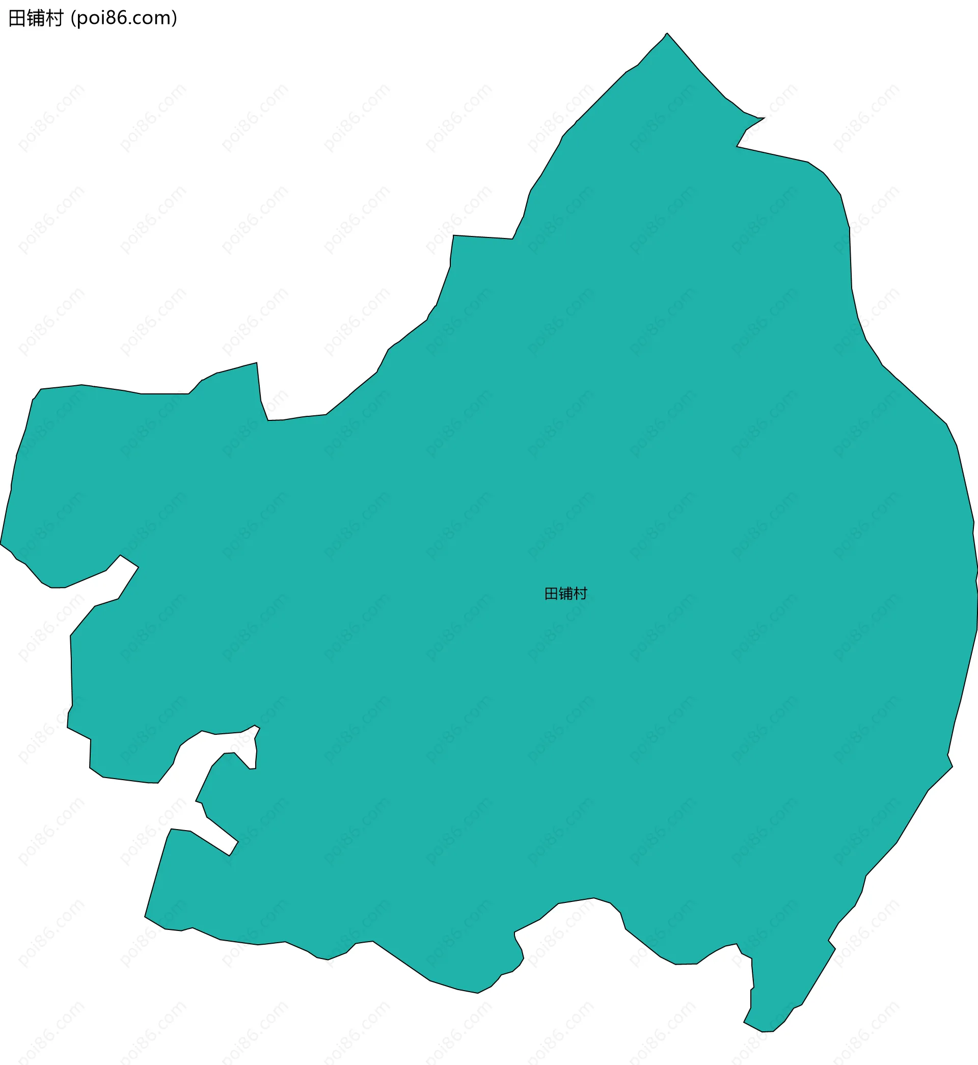 田铺村边界地图