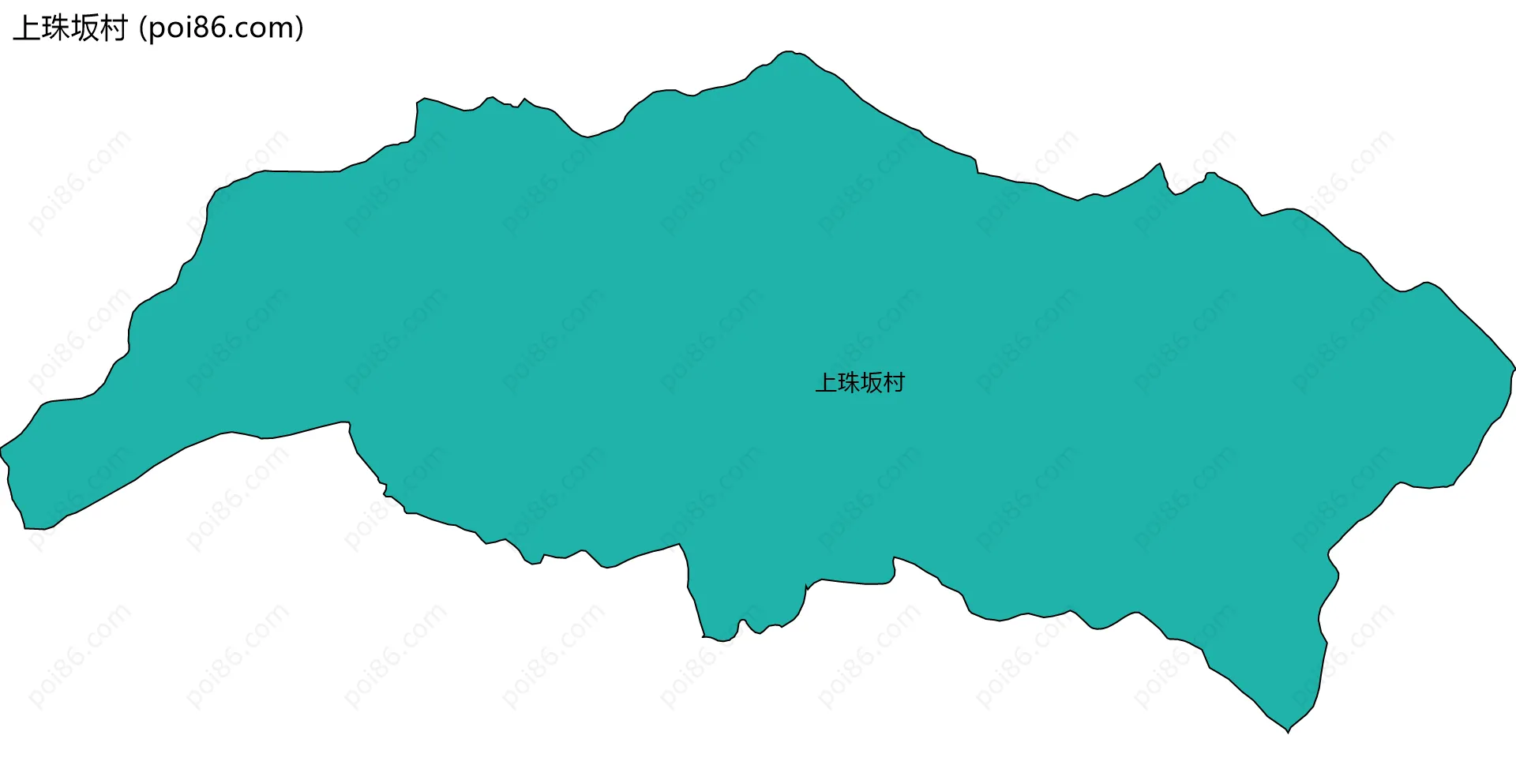 上珠坂村边界地图