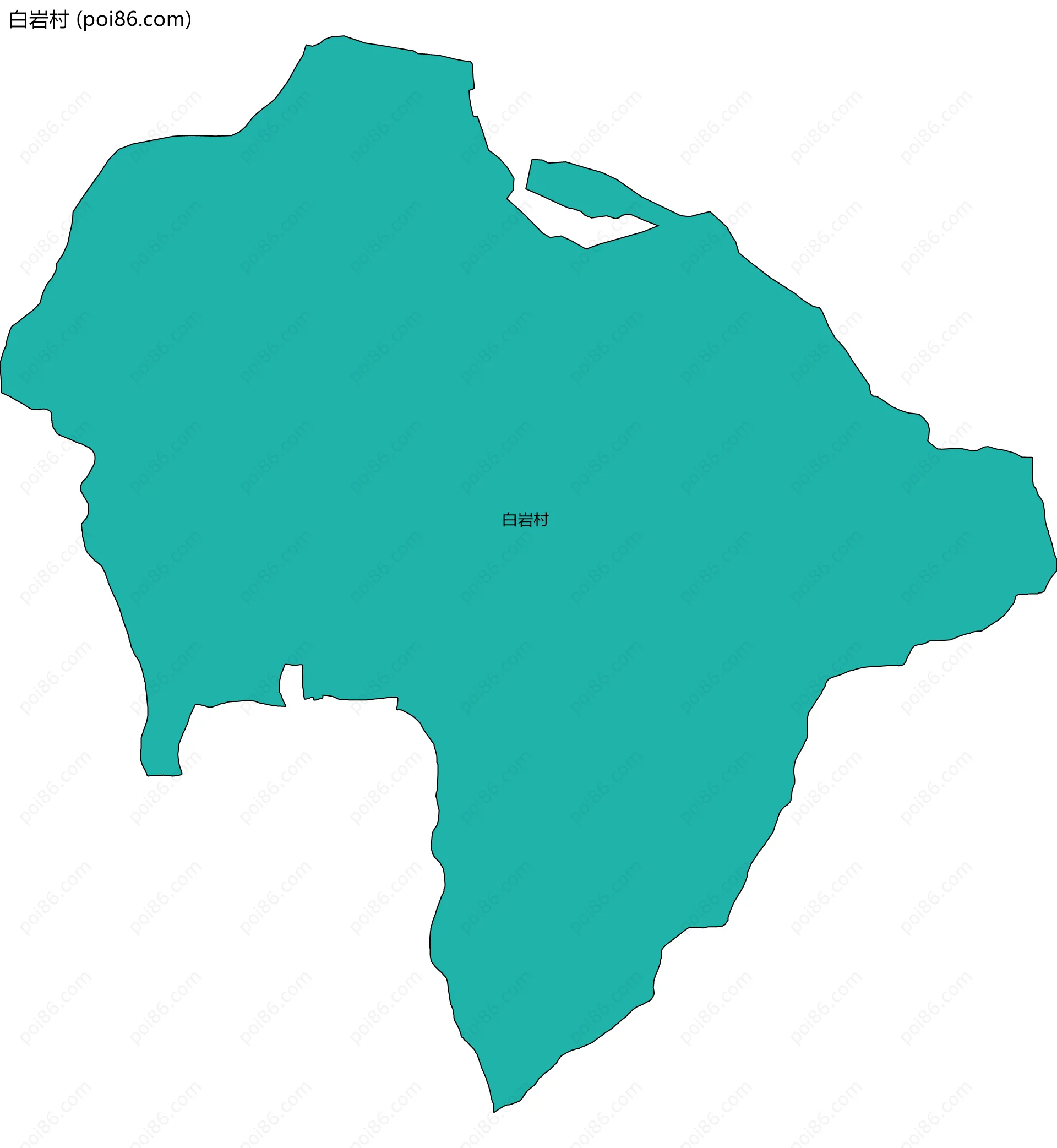 白岩村边界地图