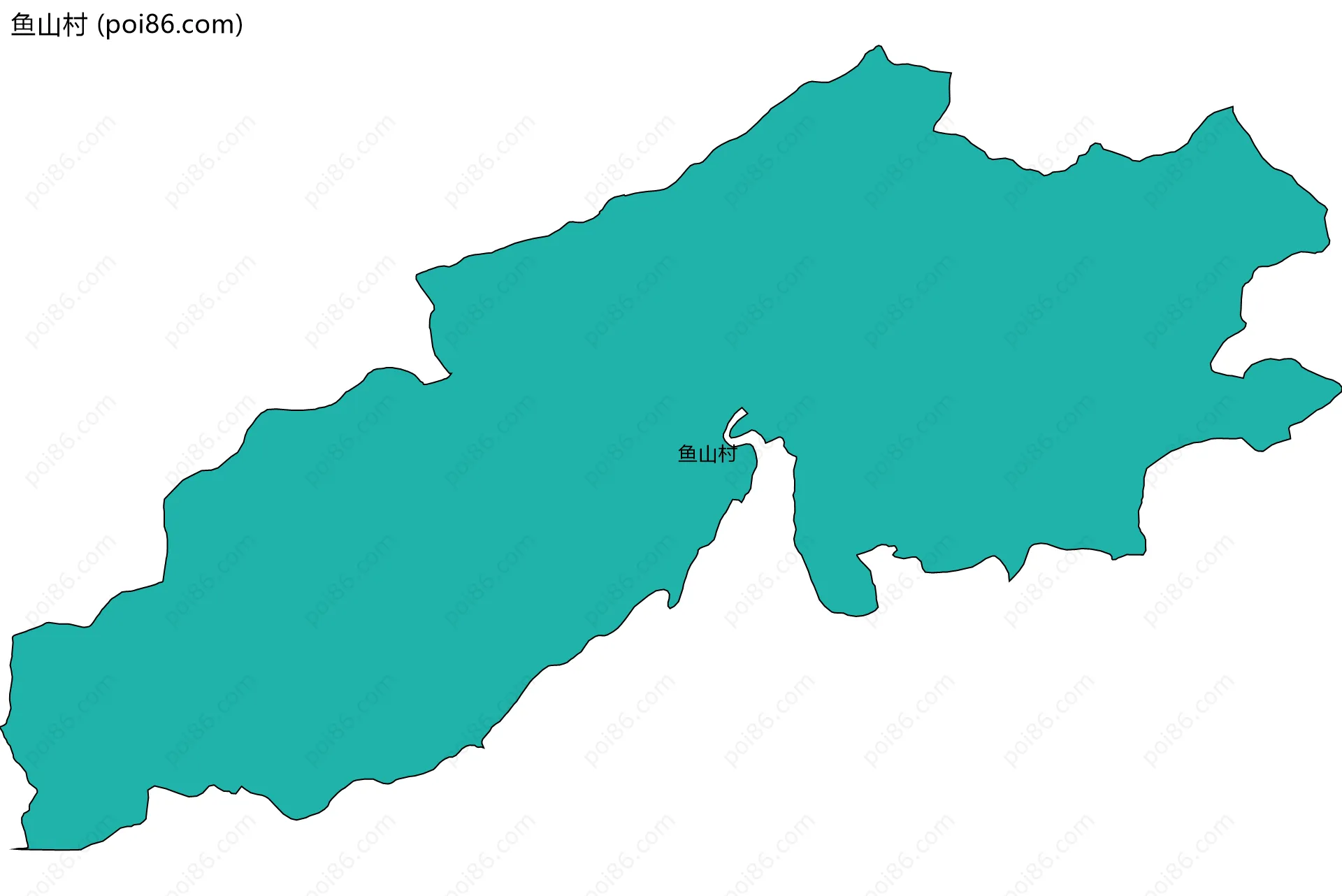 鱼山村边界地图